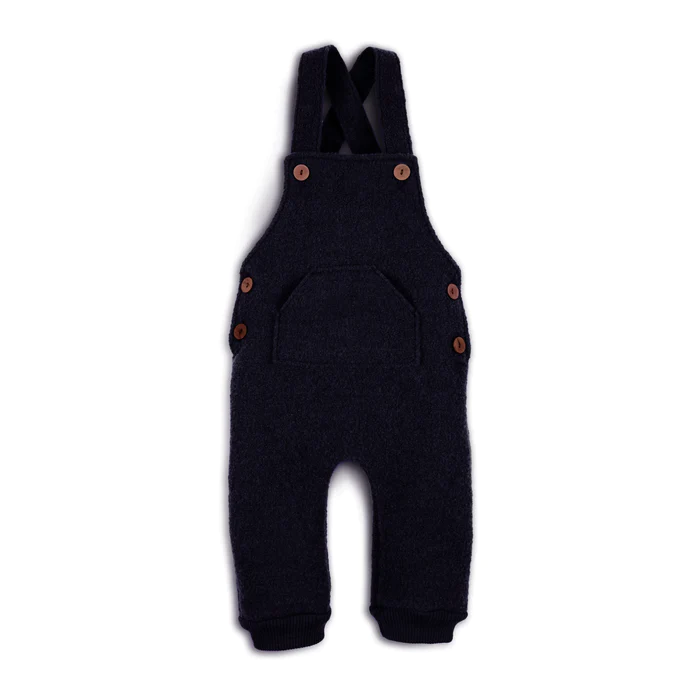 Latzhose Bio Wollwalk marine