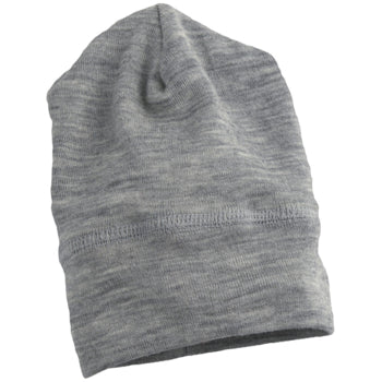 Beanie Wolle/Seide grau