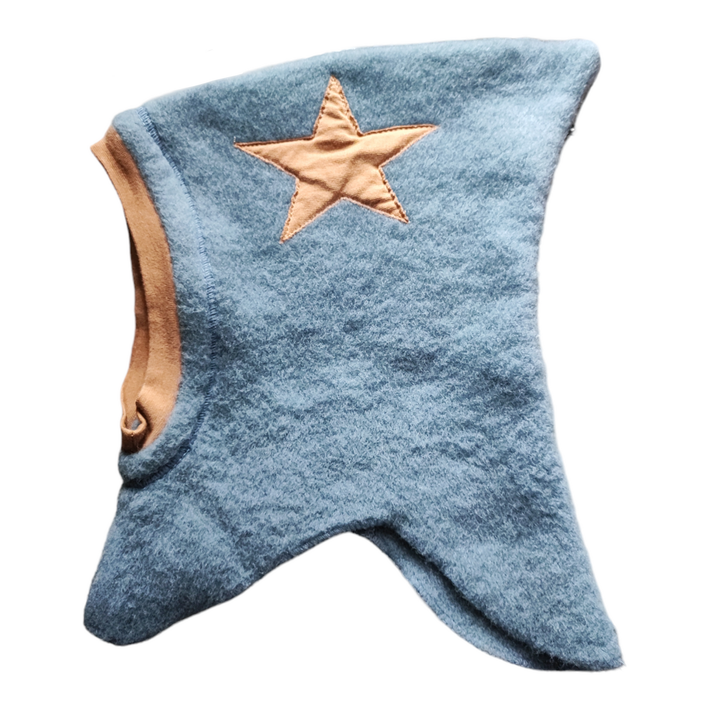 Wollfleece Schlupfmütze hellblau