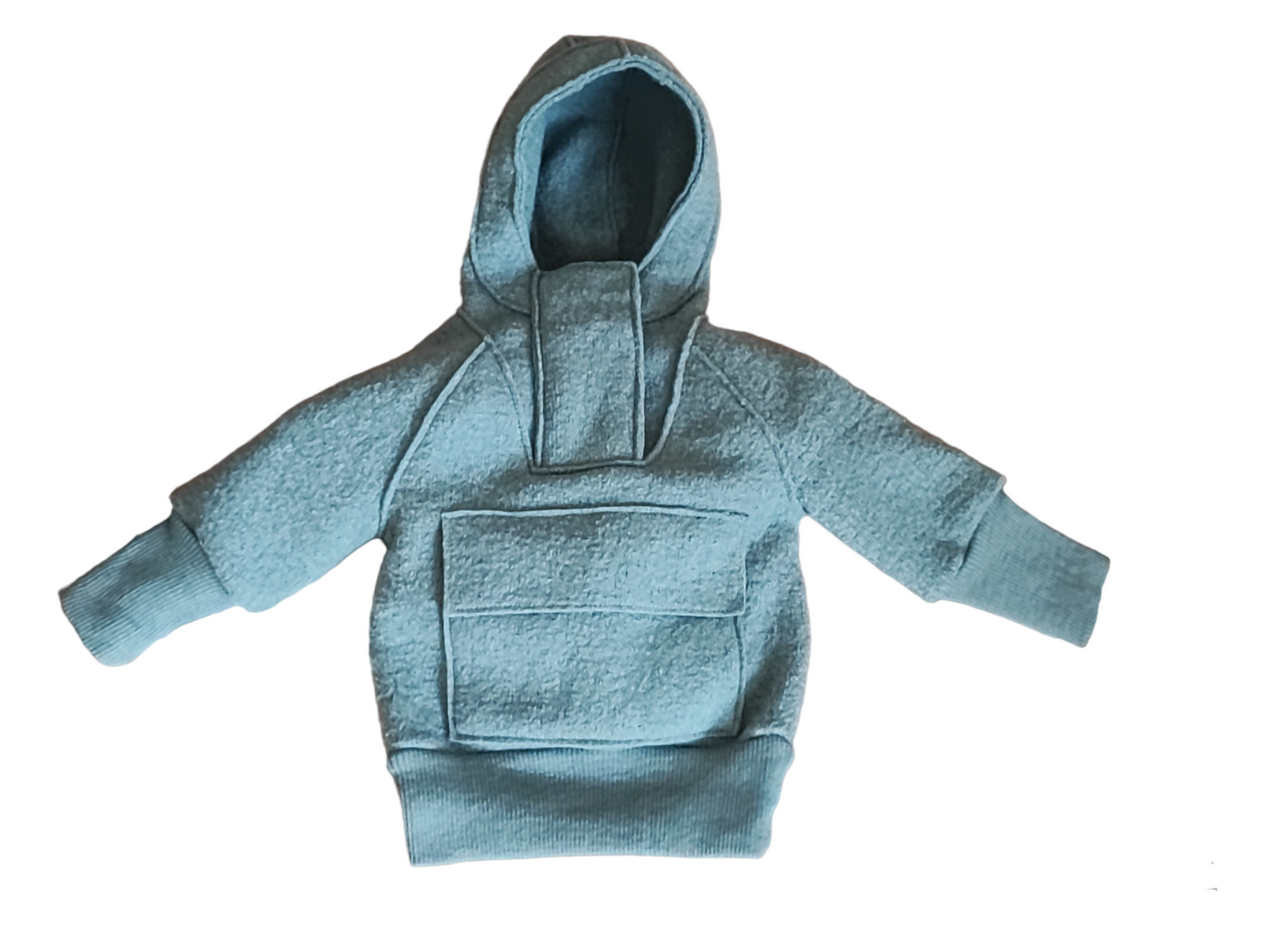 Wollwalk Schlupfjacke rauchblau