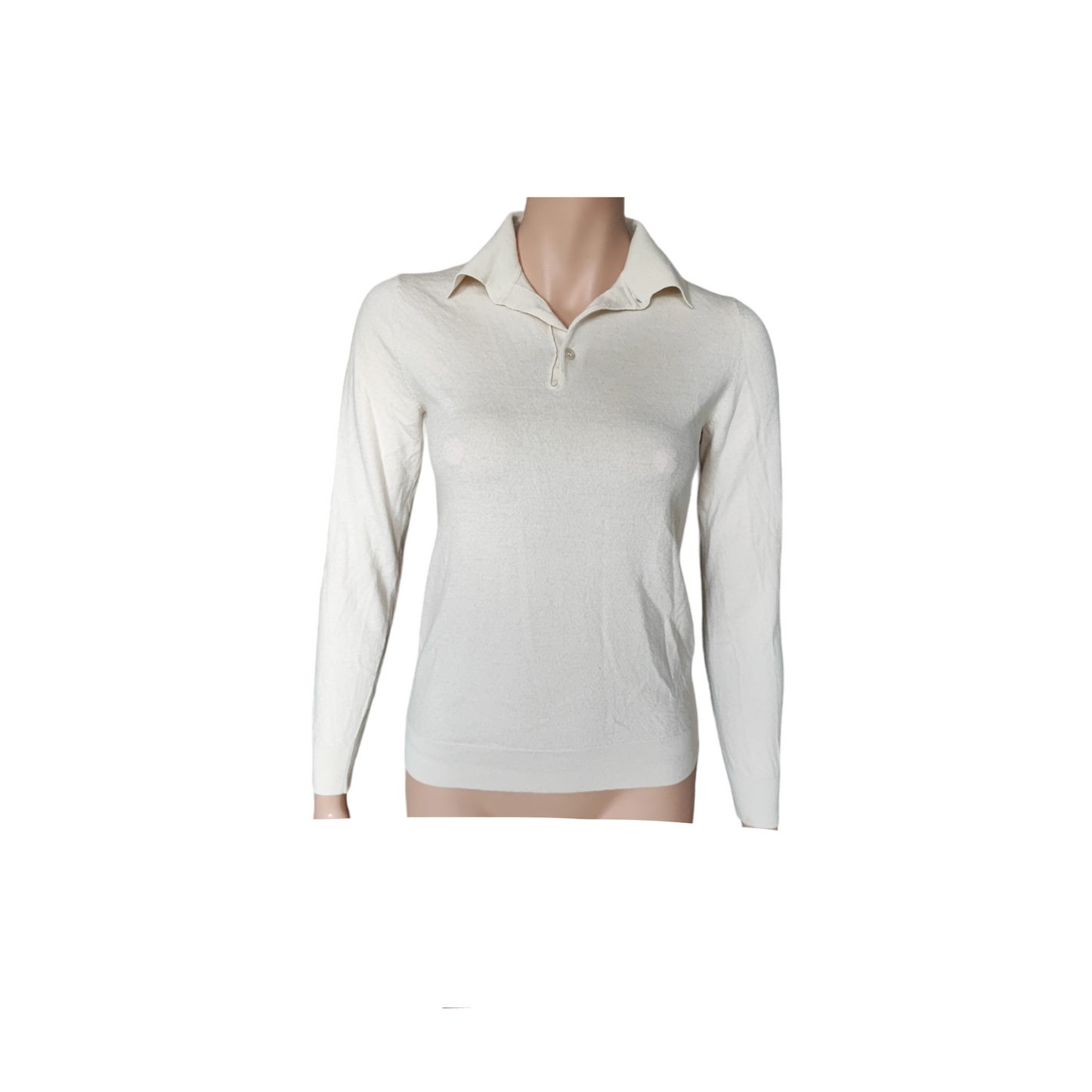 Pullover Schurwolle Creme Gr. XS / Modell 112