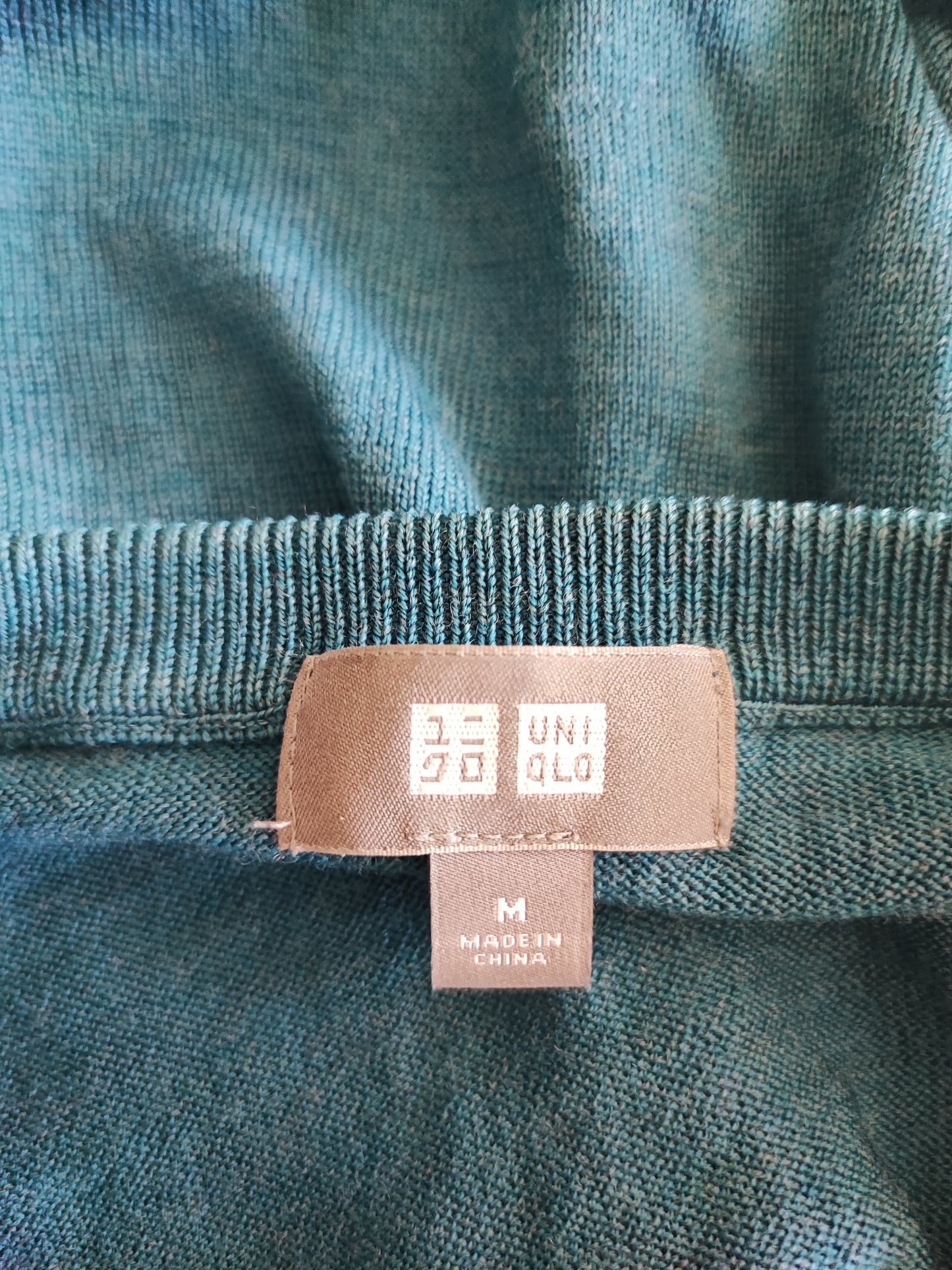 Pullover Schurwolle Petrol Gr. M / Modell 19