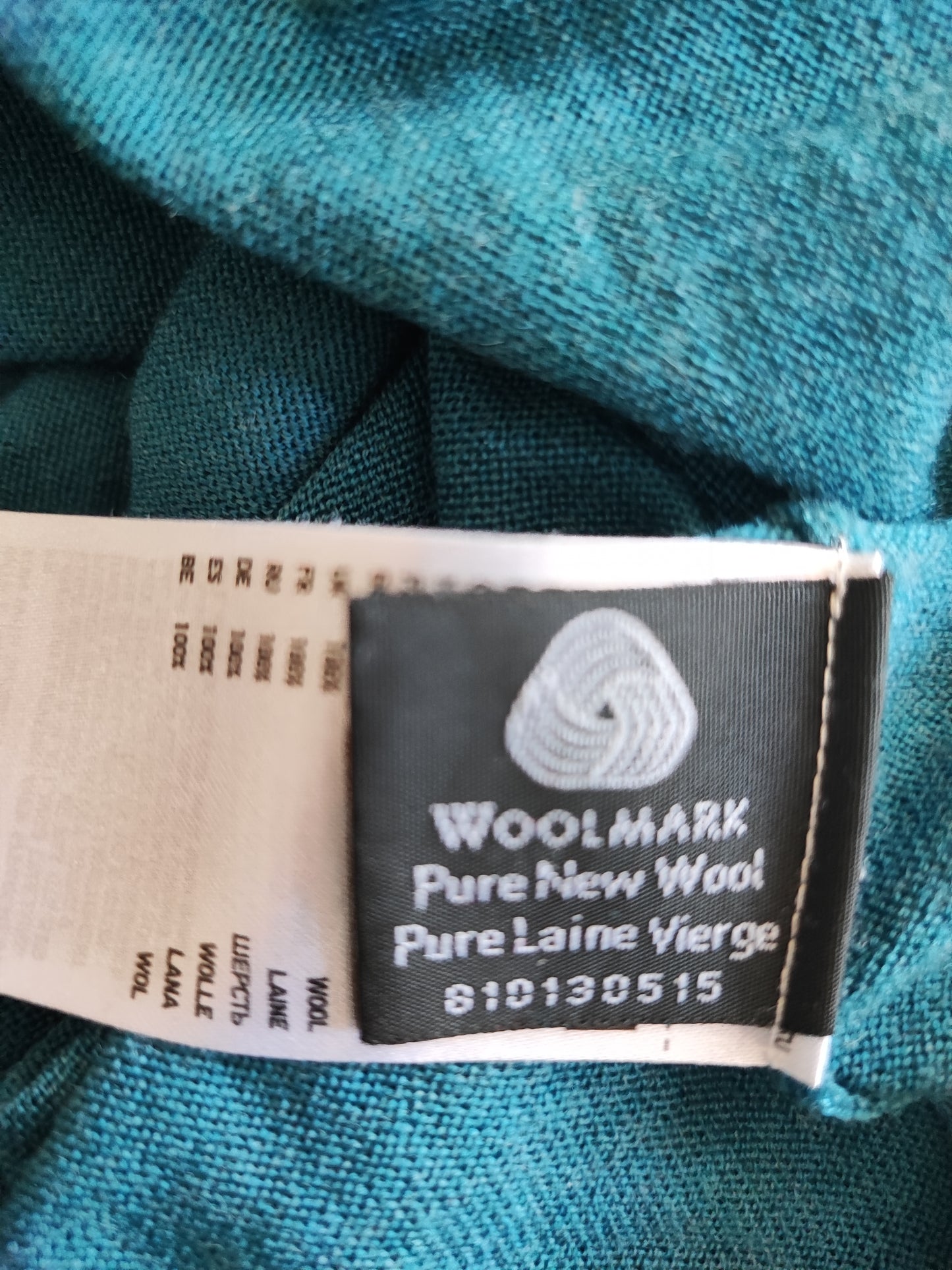 Pullover Schurwolle Petrol Gr. M / Modell 19