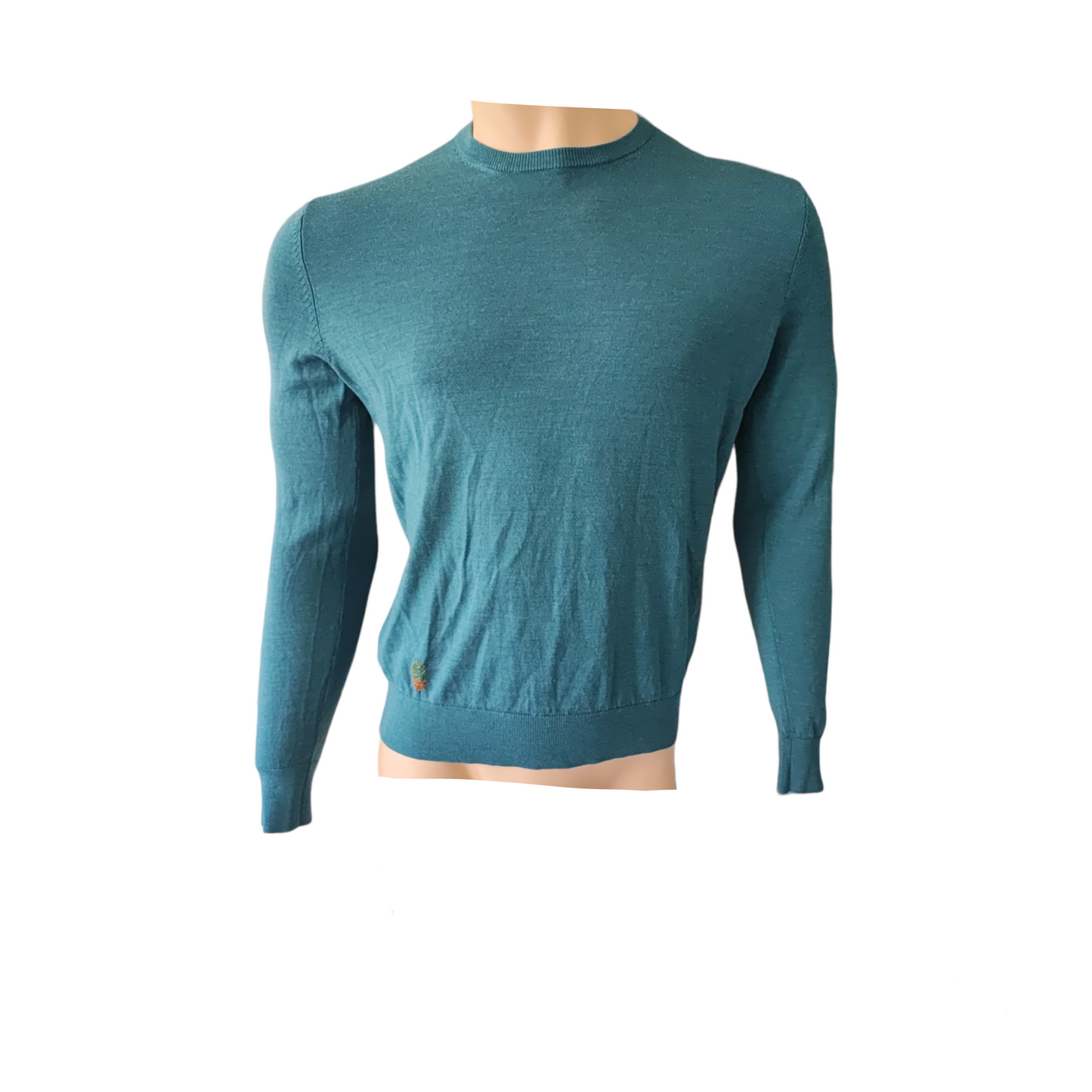 Pullover Schurwolle Petrol Gr. M / Modell 19