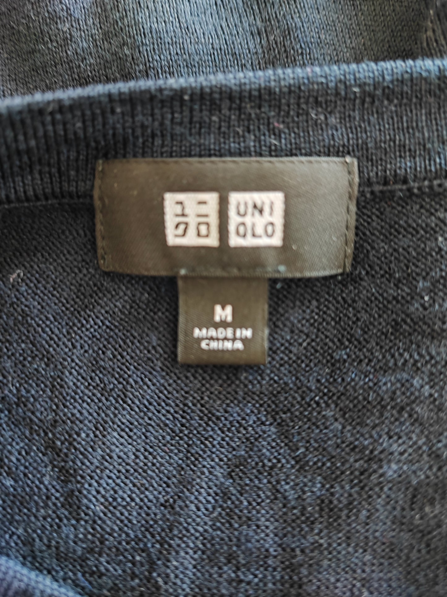 Pullover Merinowolle marine Gr. M / Modell 28