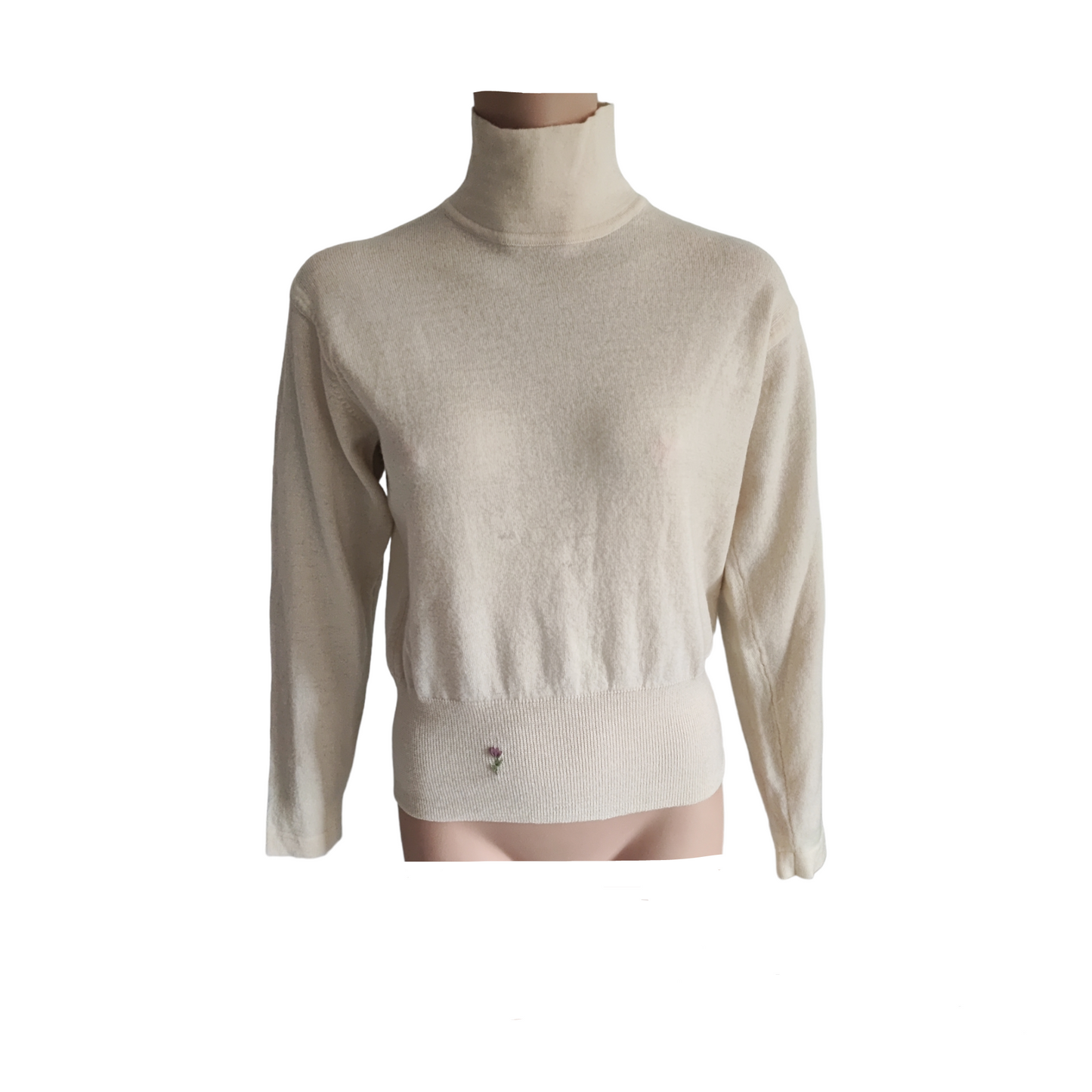 Pullover Schurwolle creme Gr. M / Modell 36