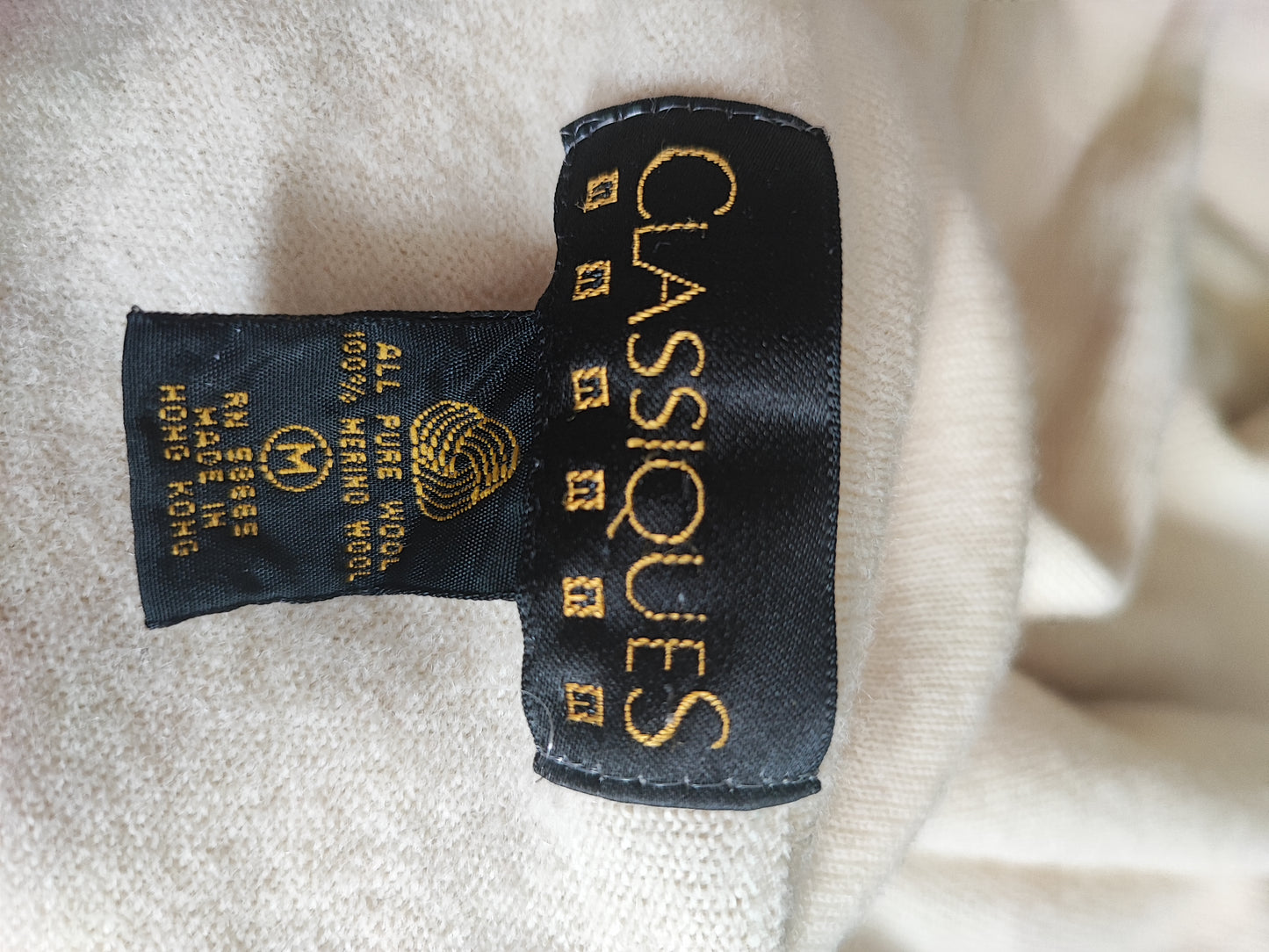 Pullover Schurwolle creme Gr. M / Modell 36