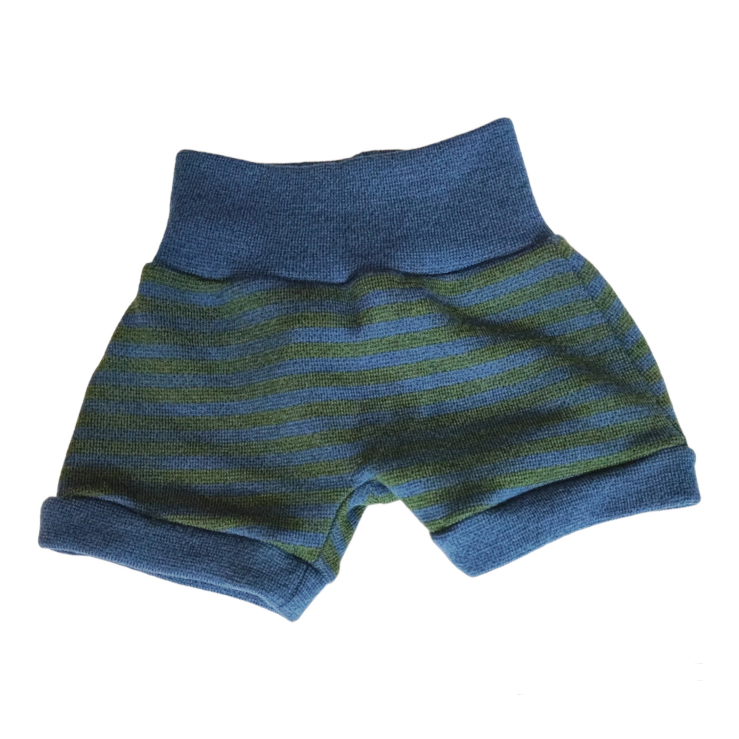 Kurze Pumphose Bio Wolle Tanne gestreift