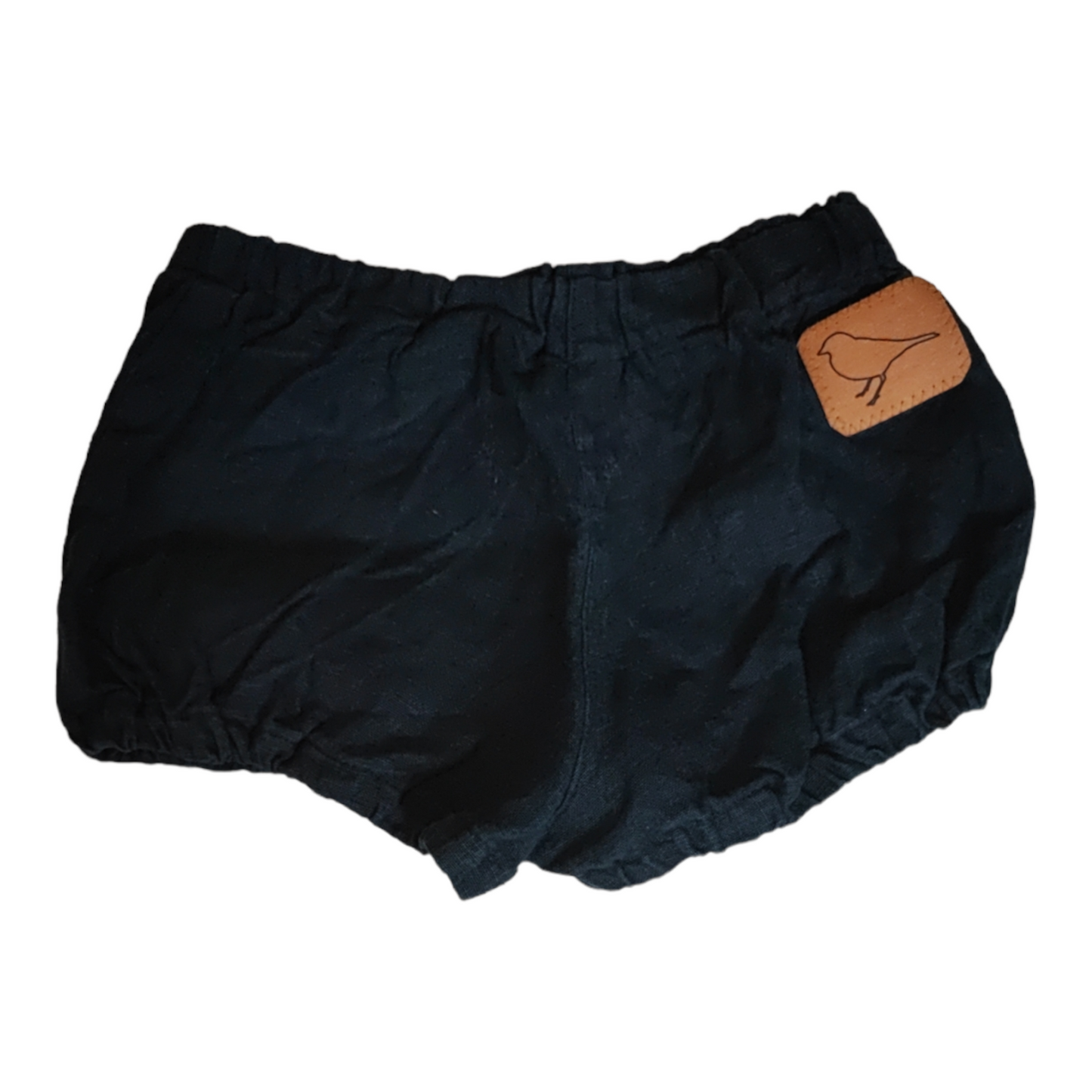 Leinen Bloomers marine mit verstellbarem Gummiband