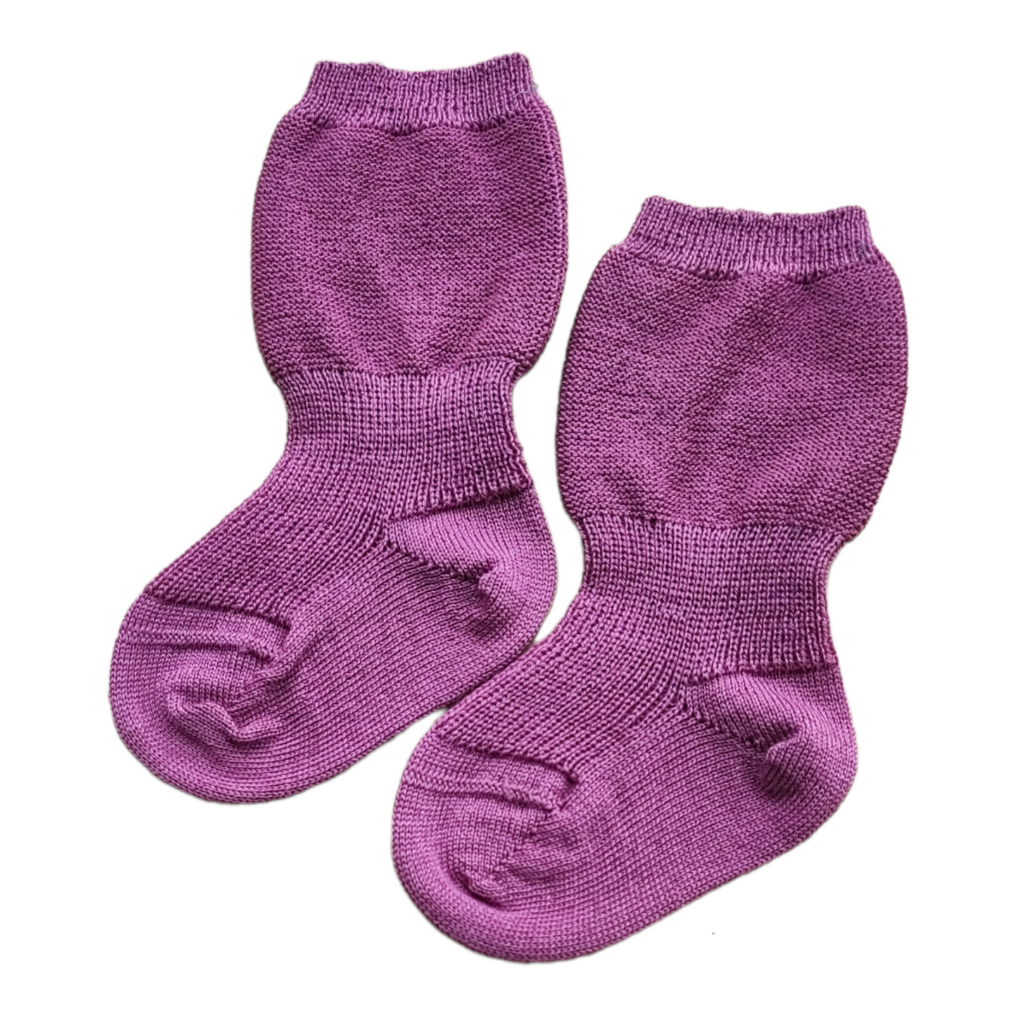 Speckbeinsocken aus Schurwolle berrycream