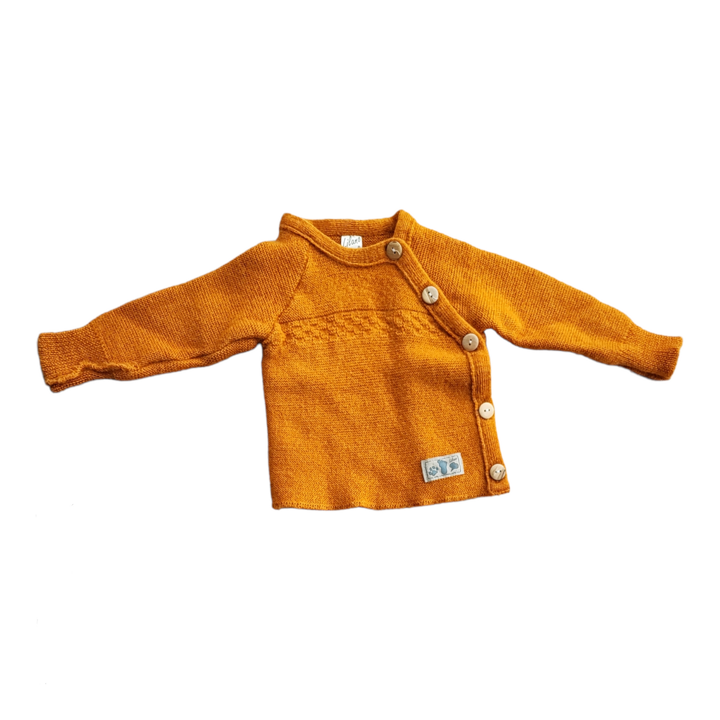 Strick Jacke (Schlüttli) Schurwolle, gold