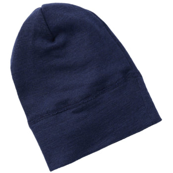 Beanie Wolle/Seide marine
