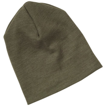 Beanie Wolle/Seide olive