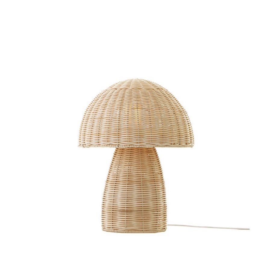 Tischlampe Rattan Pilz