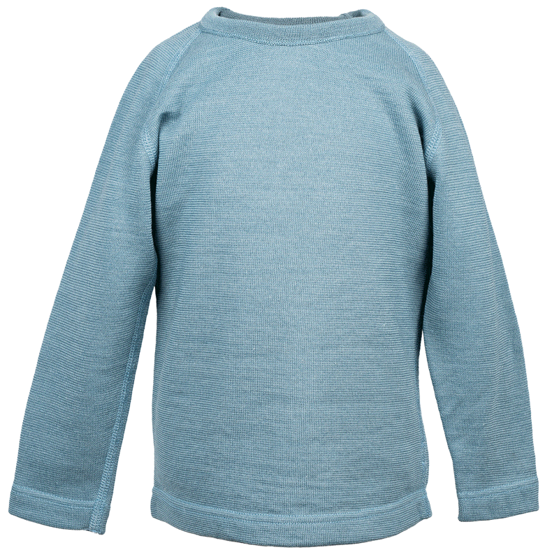 Pullover Wolle/Seide Frottee aqua