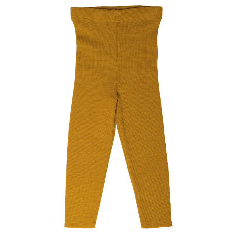 Leggings Schurwolle Strick kurkuma
