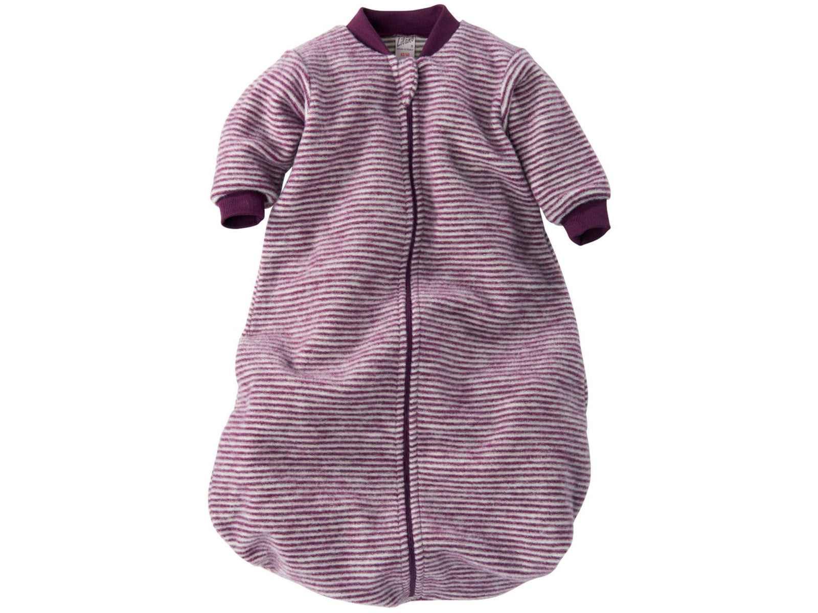 schlafsack mit arm Schlafsack mit Arm, Woll-Frottee-Plüsch, beere – Baumwollbaby