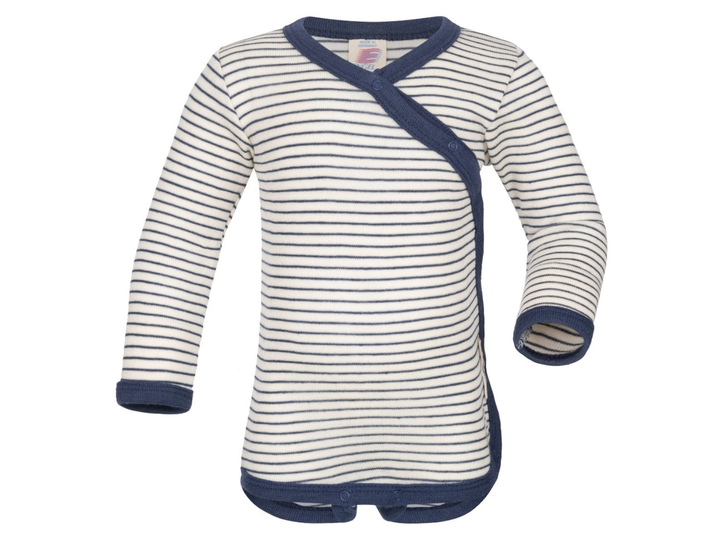 Wickelbody Wolle/Seide natur/marine