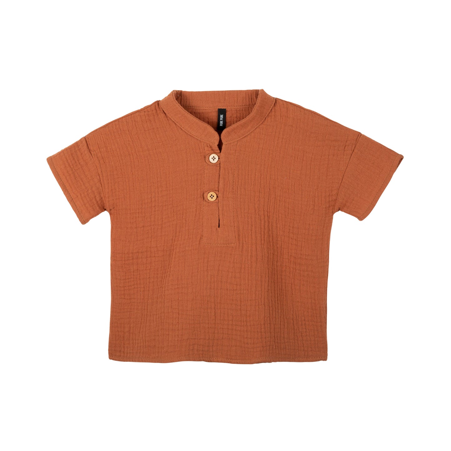 Shirt kurz Bio Musselin karamell