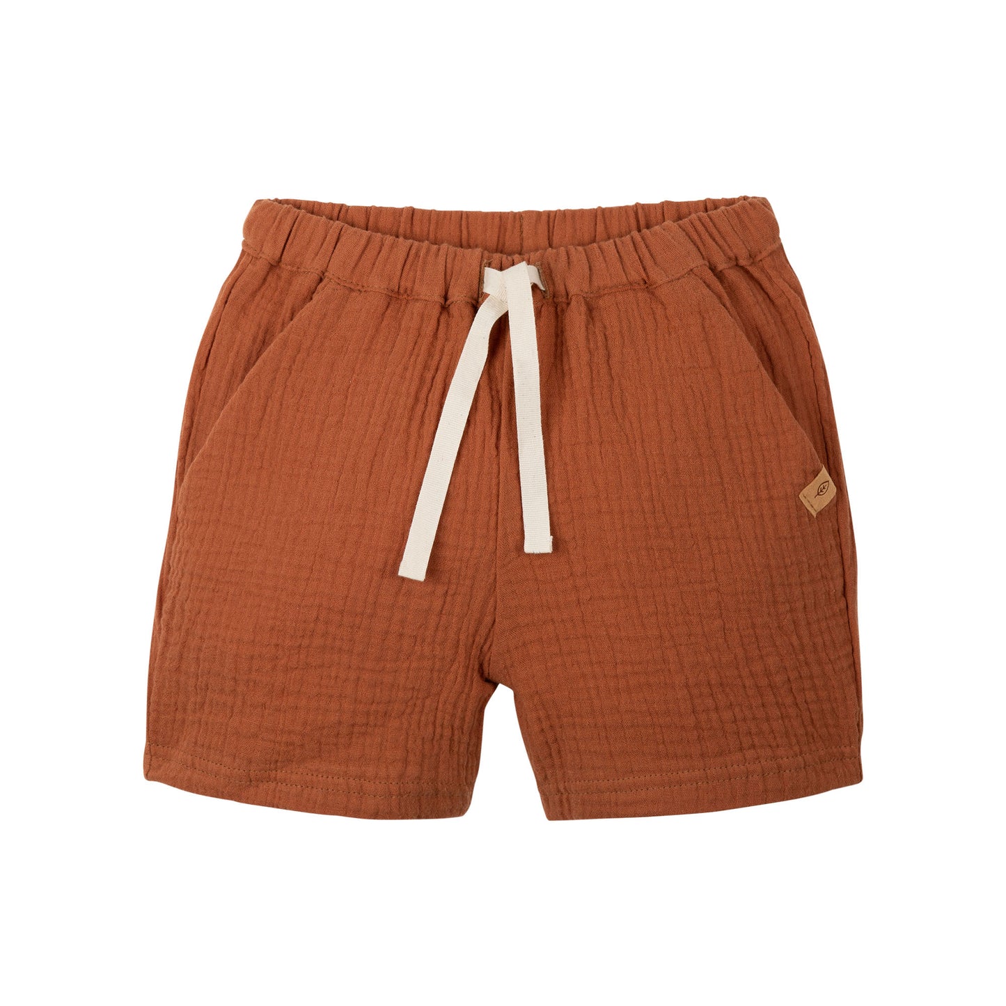 Shorts kurz Musselin karamell