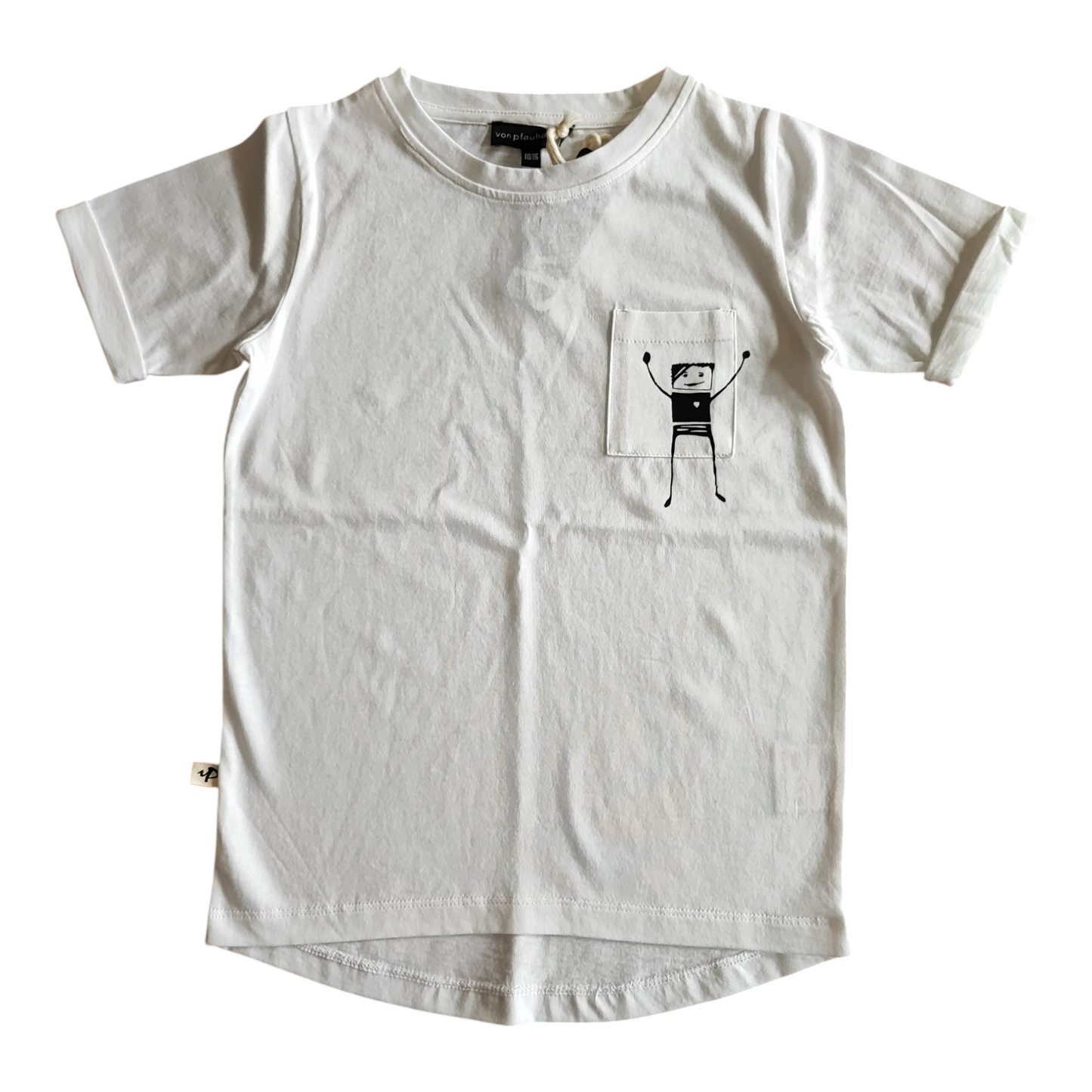 T-Shirt Bio Baumwolle blanco mit Aufdruck