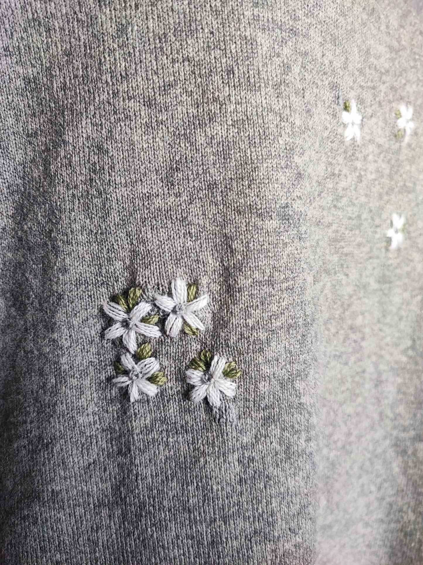 Pullover Kurzarm Kaschmir grau Gr. XL / Modell 90