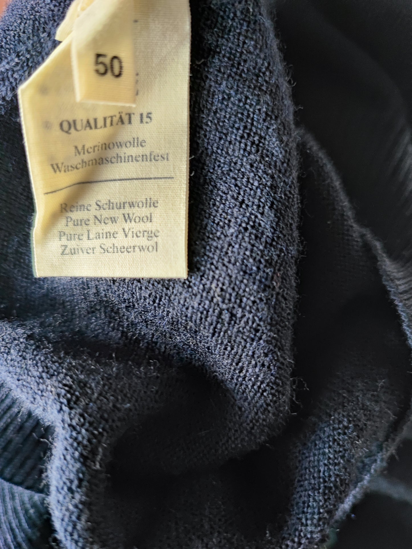Pullover Merinowolle marine Gr. M / Modell 88