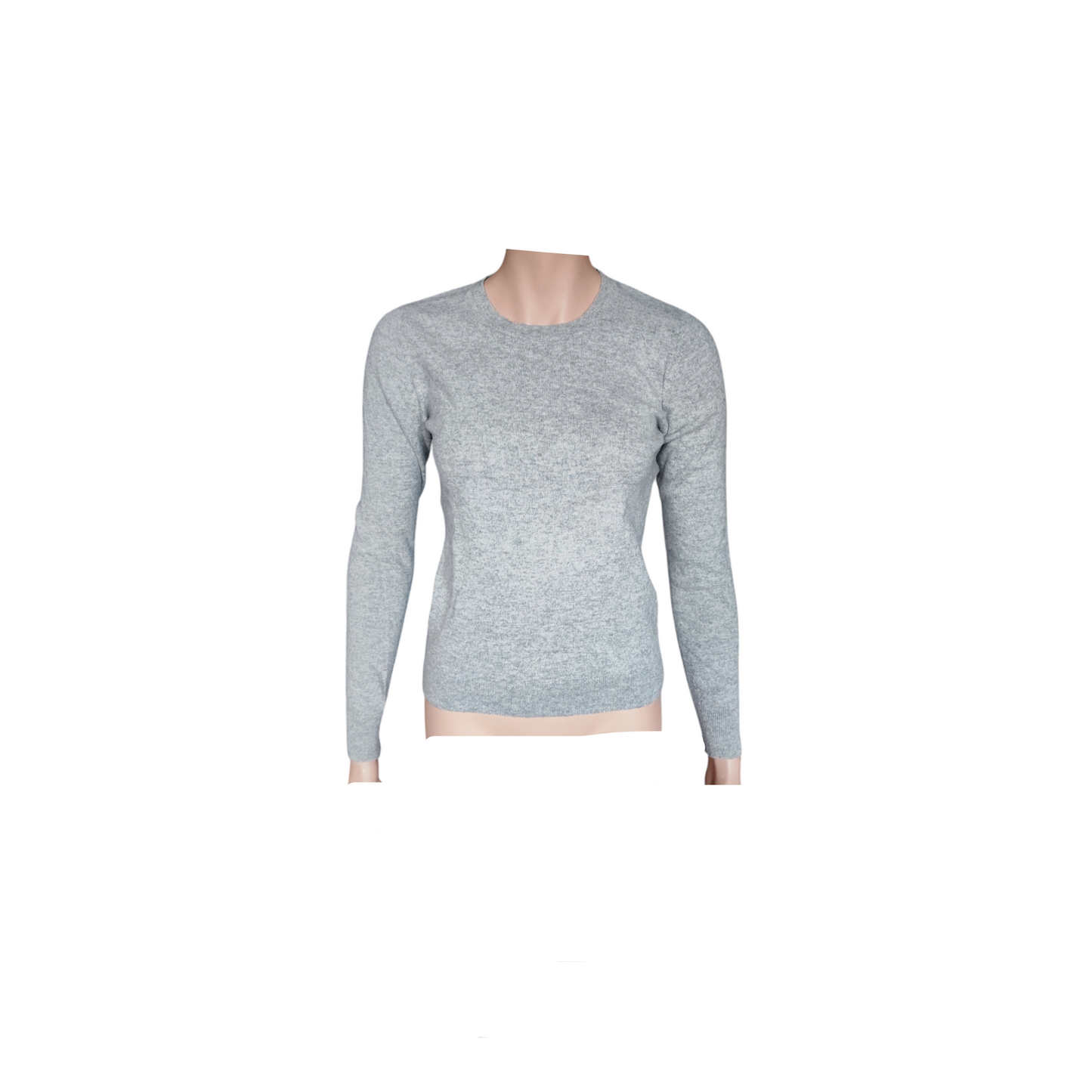 Pullover Kaschmir hellgrau meliert Gr. XS / Modell 115