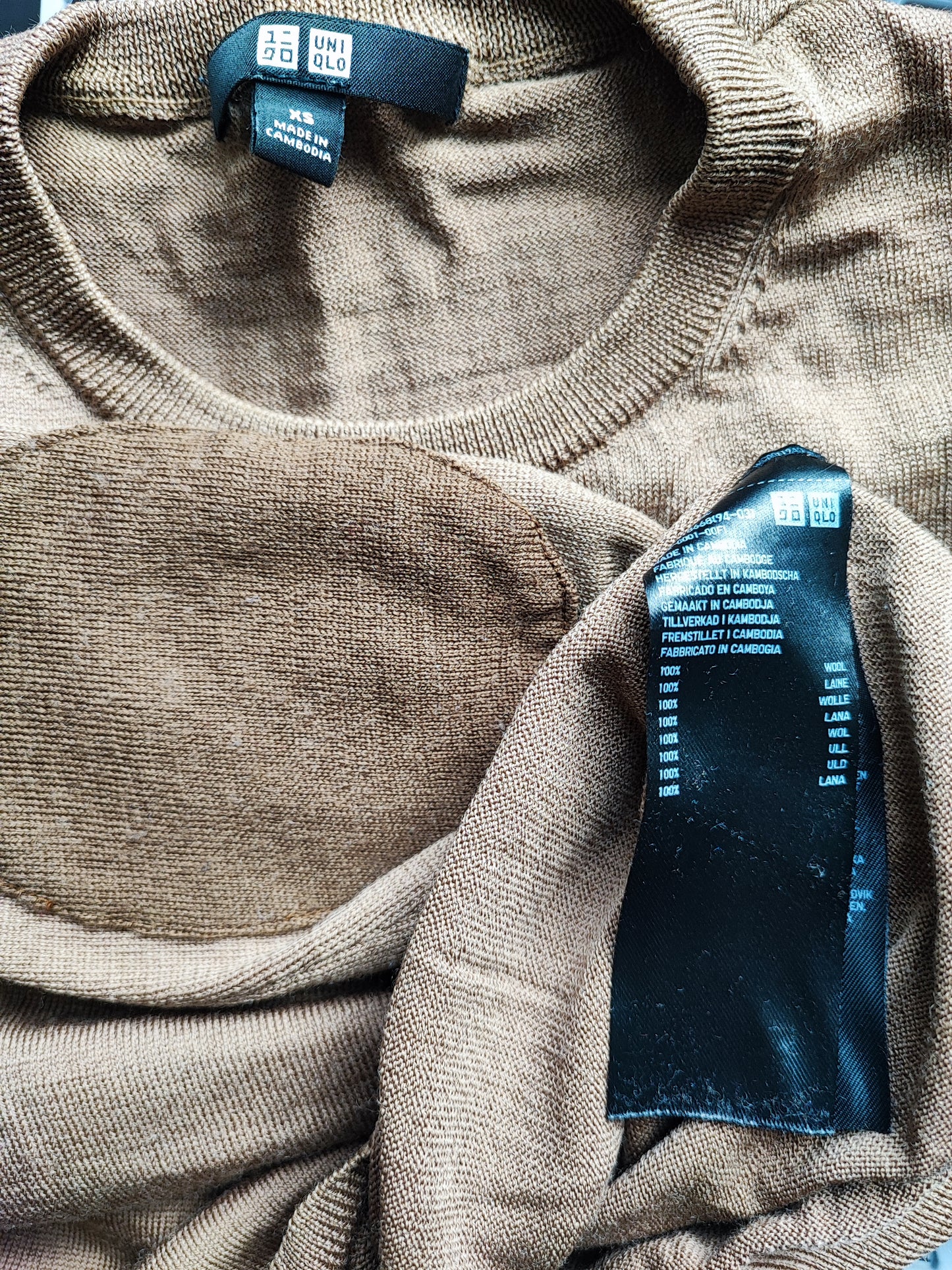 Pullover Schurwolle schoko Gr. XS / Modell 78