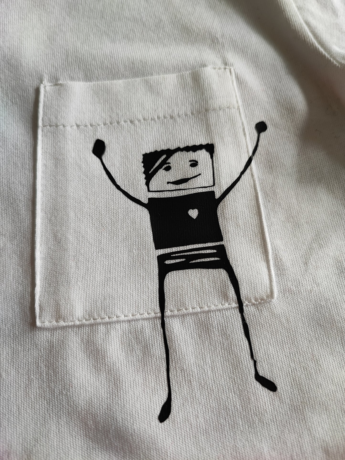 T-Shirt Bio Baumwolle blanco mit Aufdruck