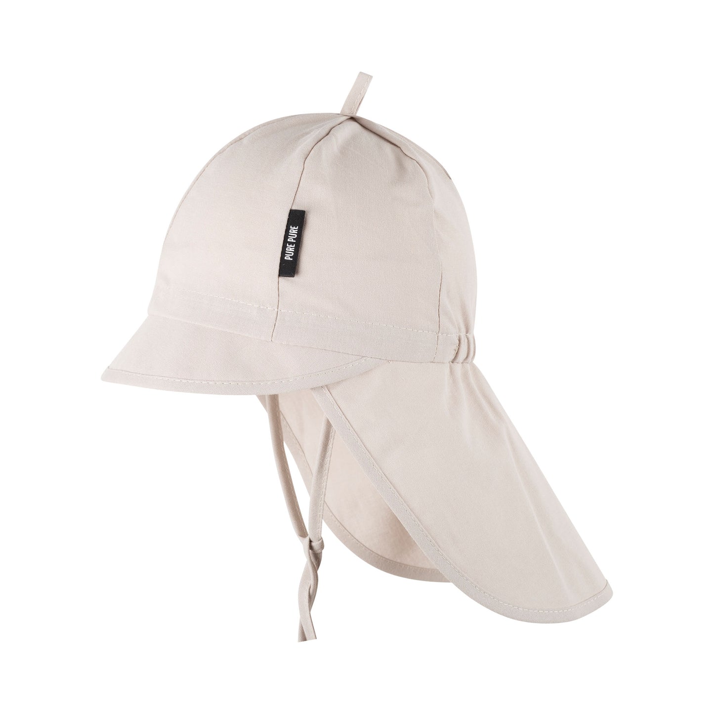 Kappe UV-Schutz 20+ mit Band Kiesel grau