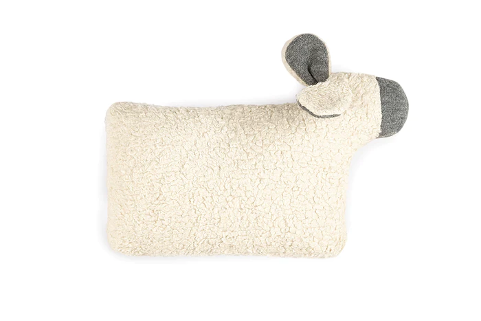 Kuschelkissen Bio Wolle/Baumwolle Schaf grau