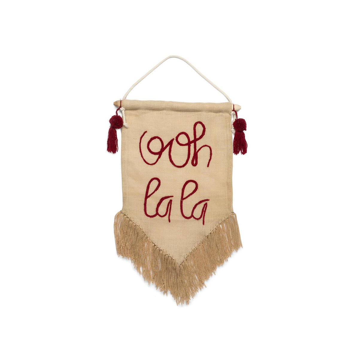 Wandbehang Jute "oh lala"