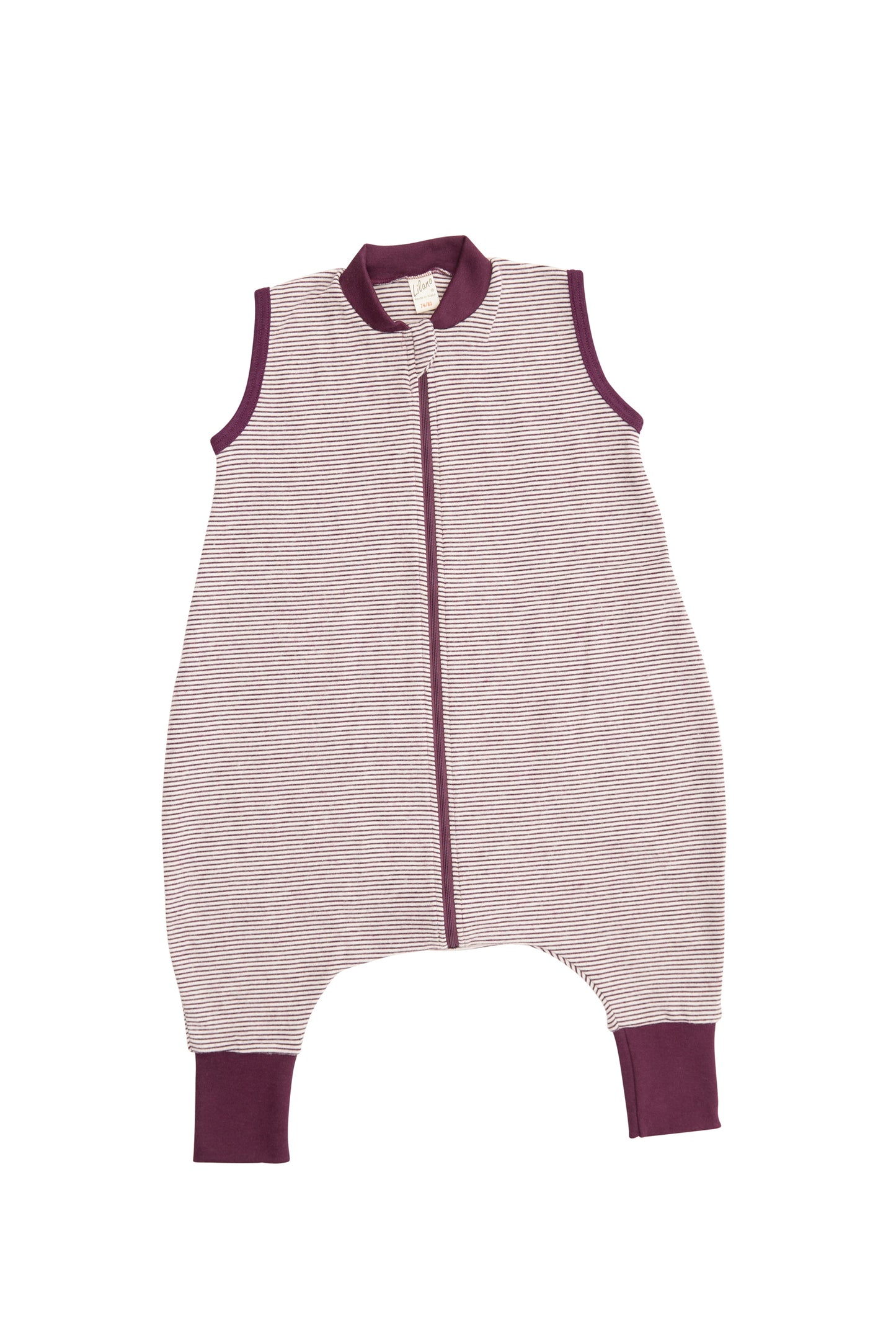 Schlafsack mit Fuß Wolle/Seide beere