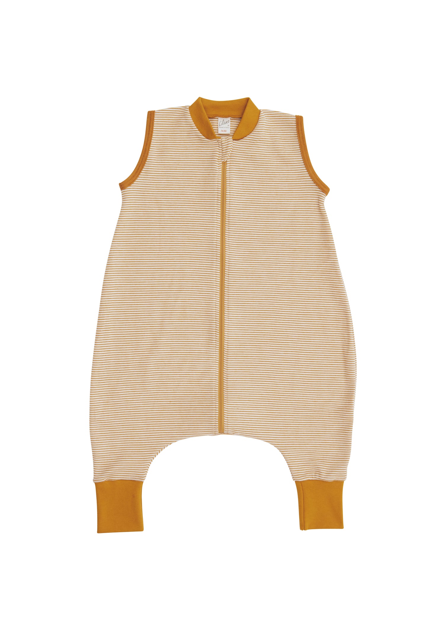 Schlafsack mit Fuß Wolle/Seide curry