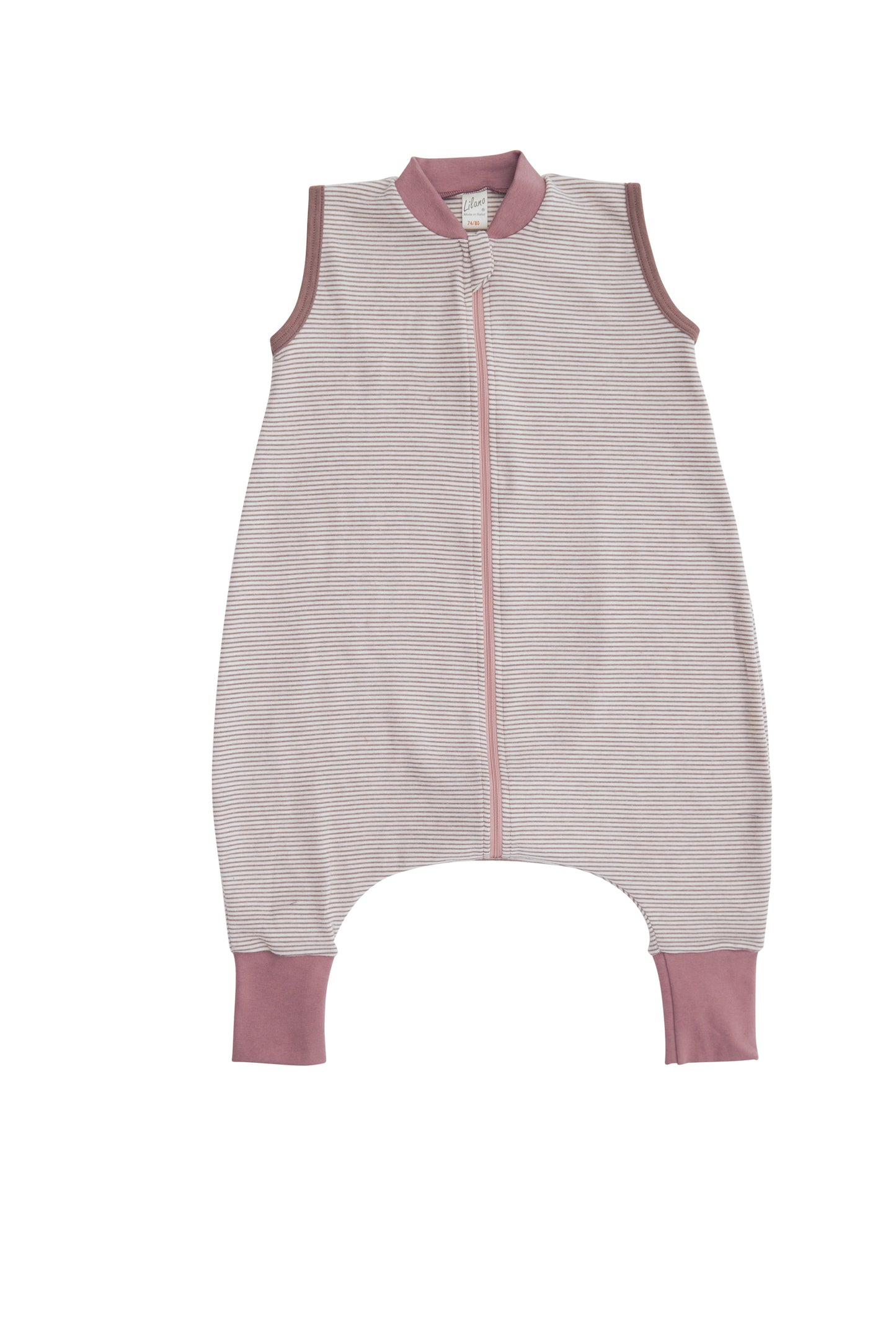 Schlafsack mit Fuß Wolle/Seide mauve