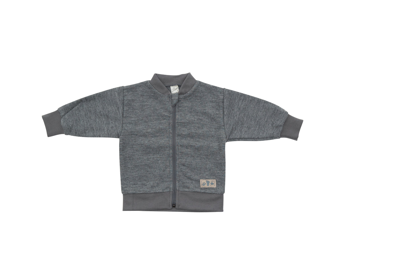 Jacke Wolle/Seide grau