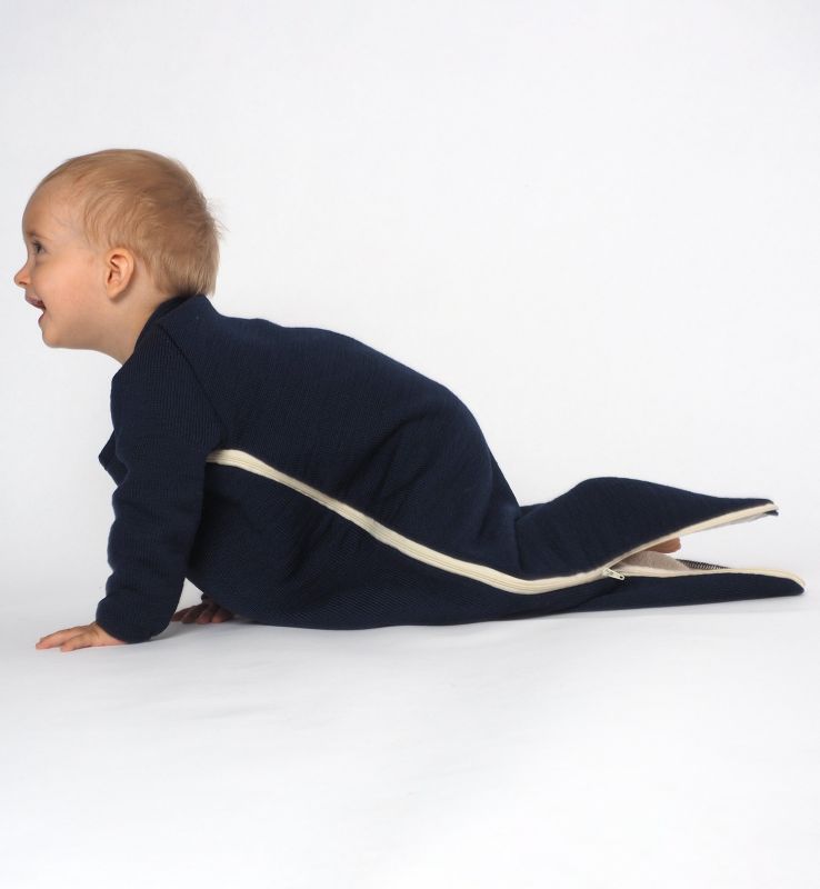 Schlafsack mit Arm Schurwolle gefüttert fels