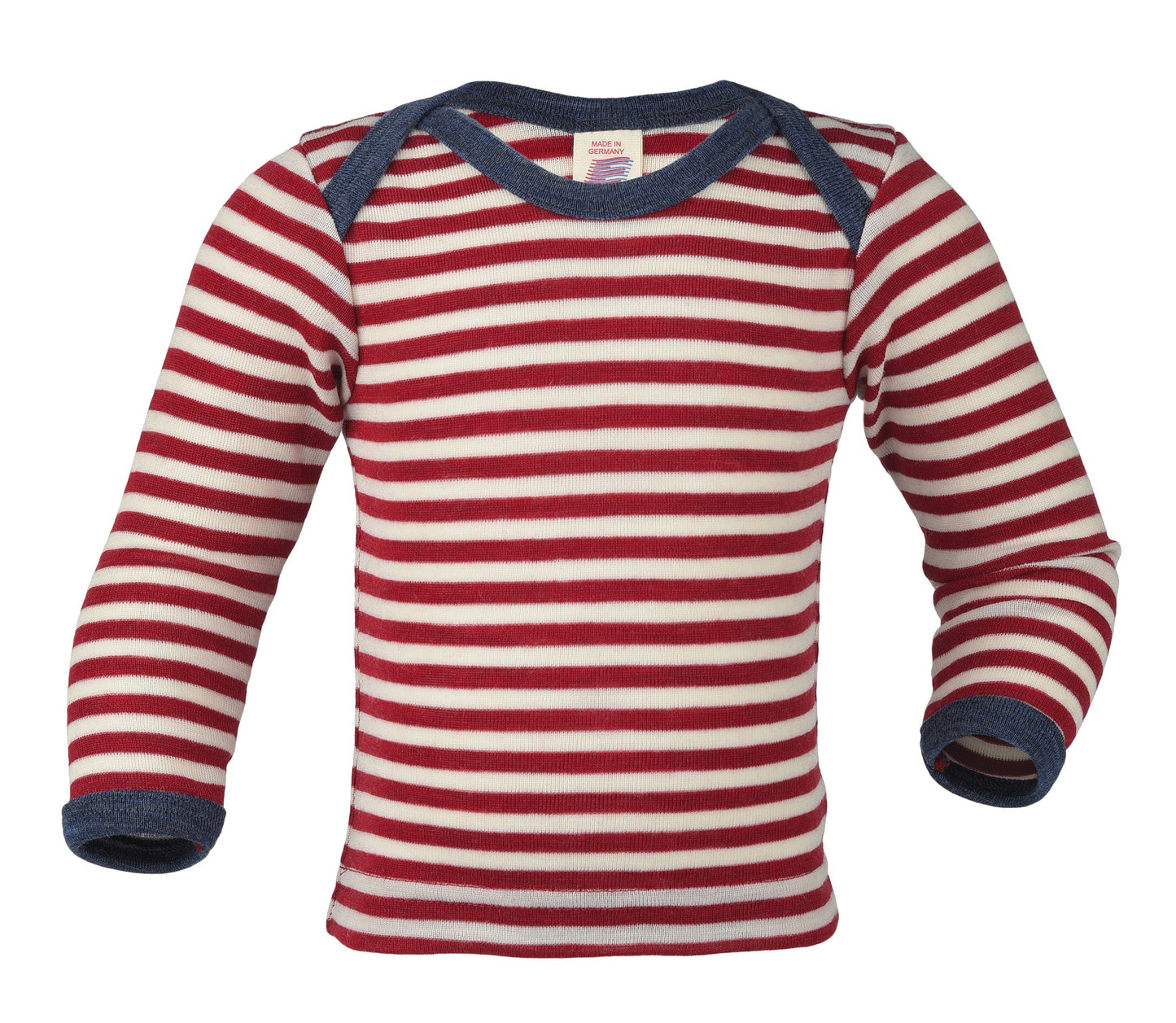 Unterhemd Schurwolle rot/natur