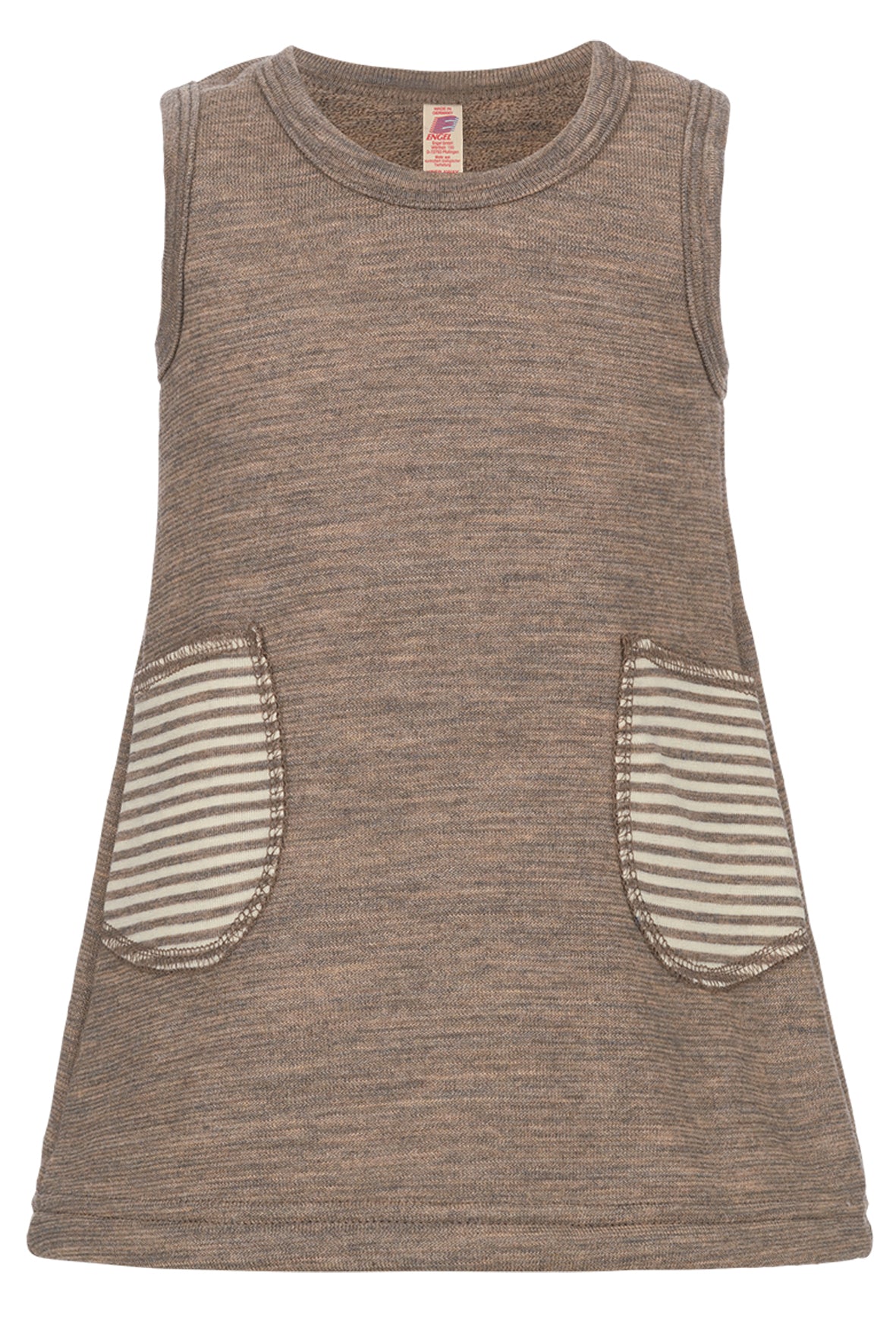 Kleid Schurwolle Frottee walnuss