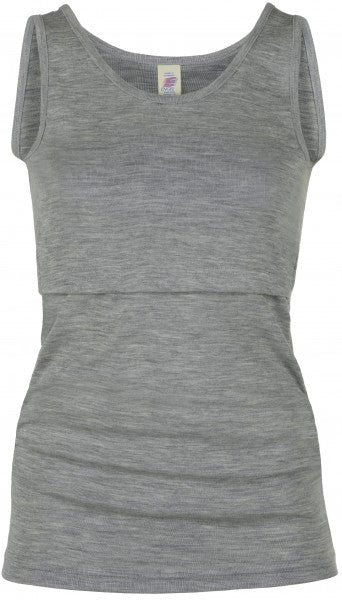 Stillshirt Wolle/Seide ohne Arm grau