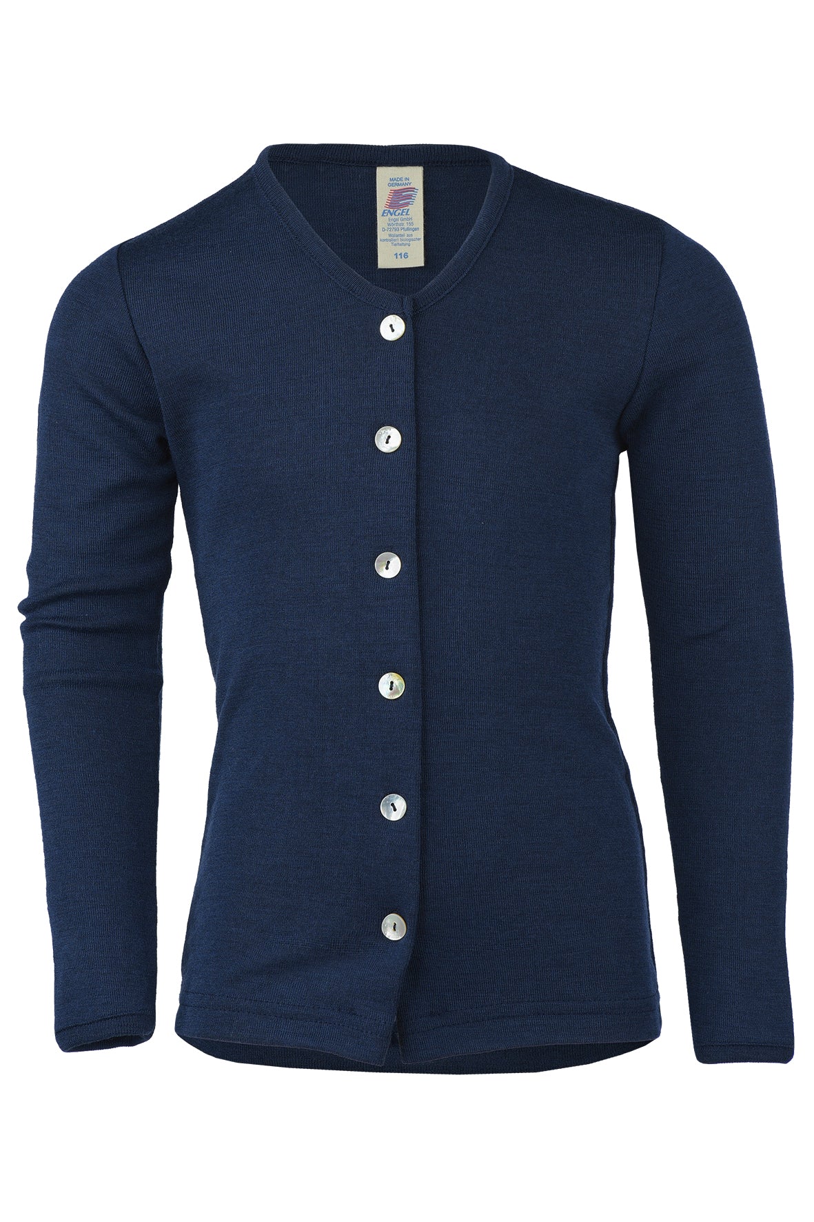 Cardigan Wolle/Seide marine