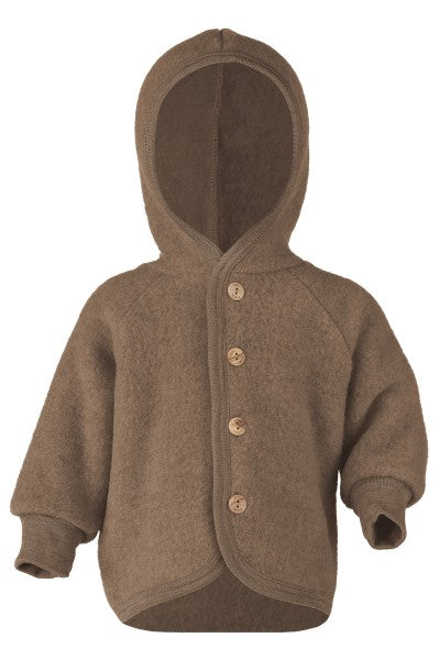 Woll-Fleece Jacke walnuss