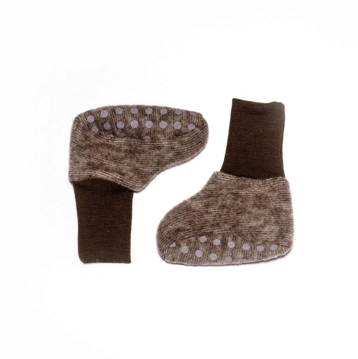 Woll-Fleece Schühchen braun