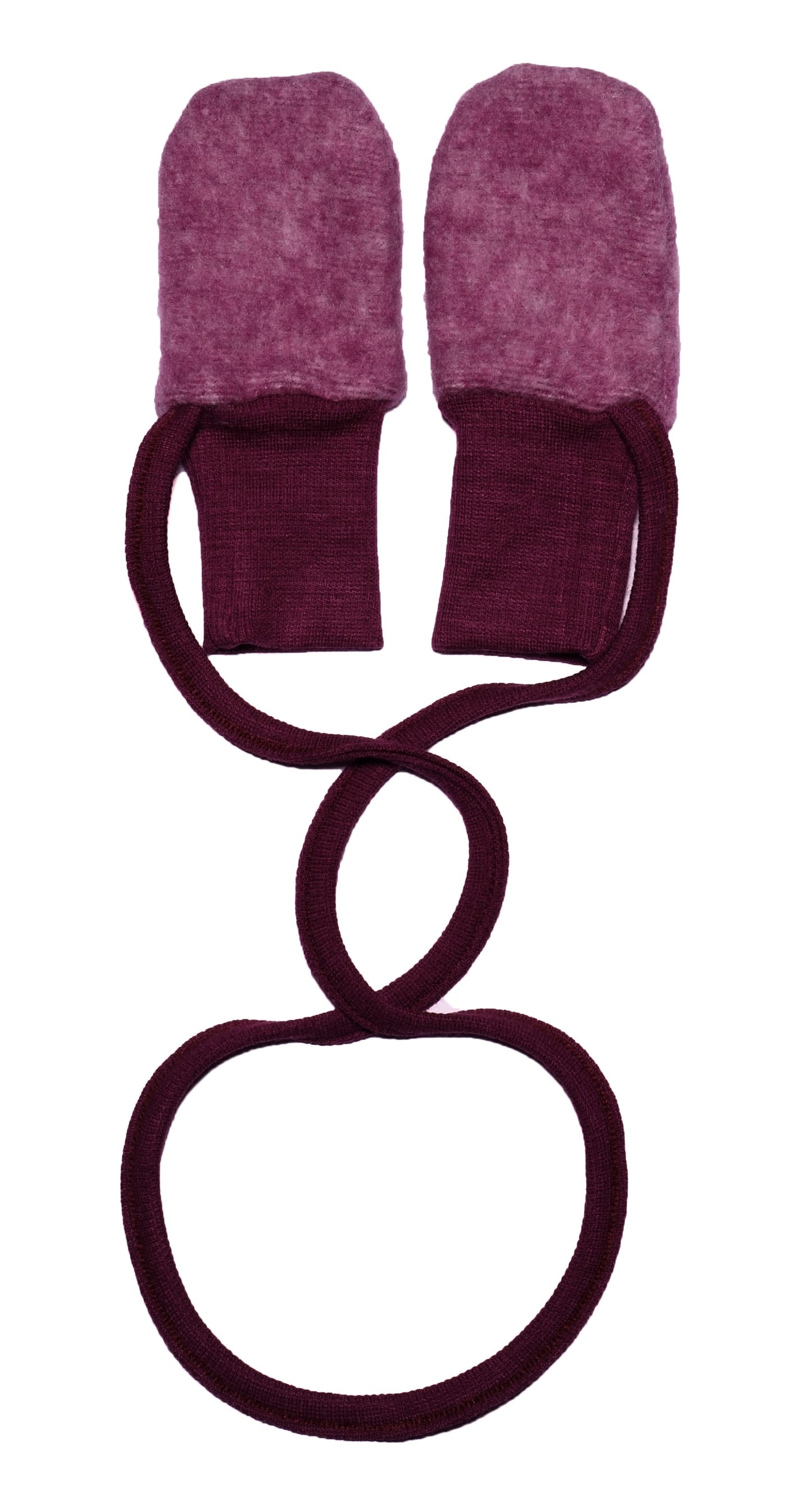 Woll-Fleece Fäustlinge lila