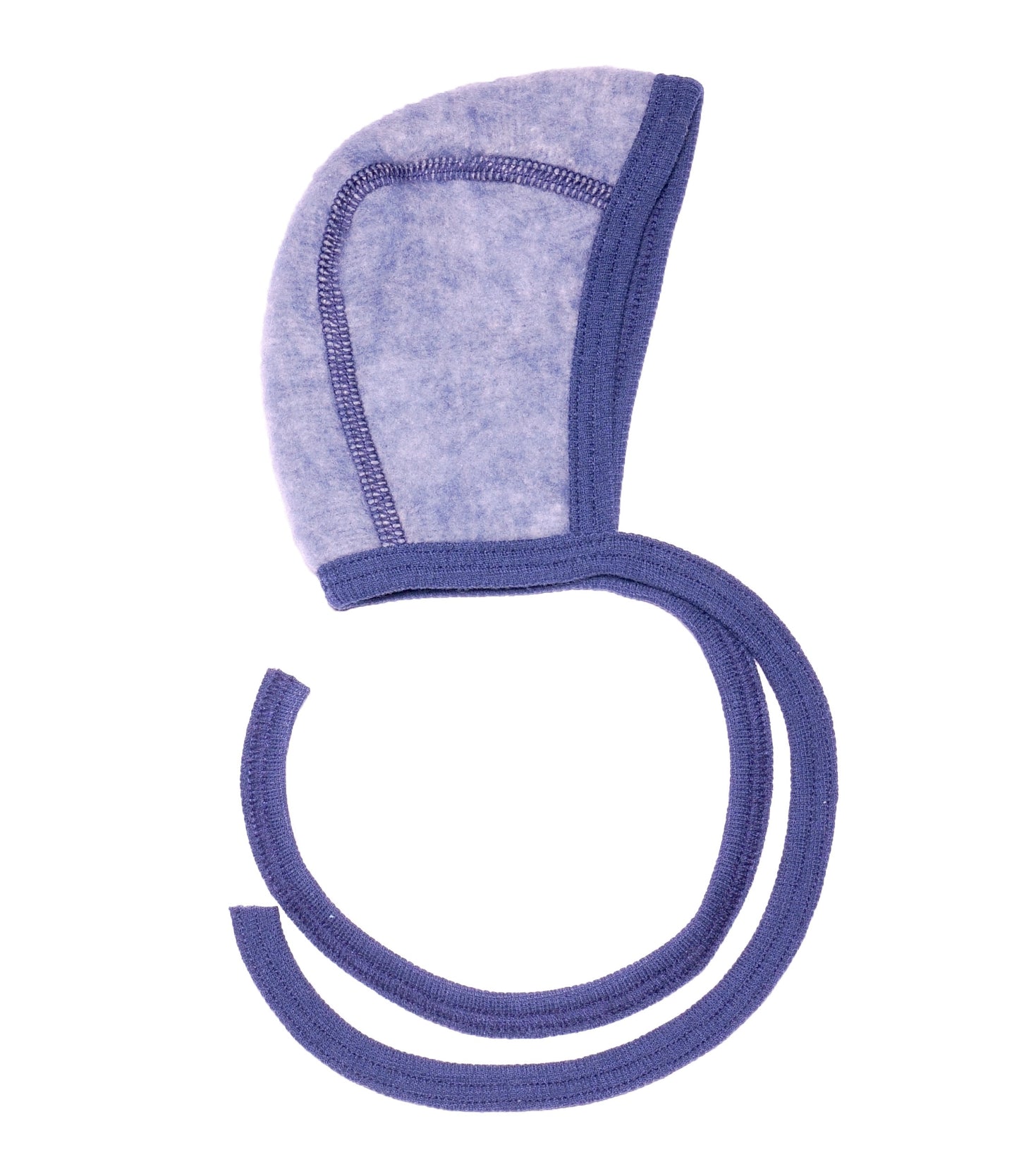 Woll-Fleece Häubchen blau-meliert