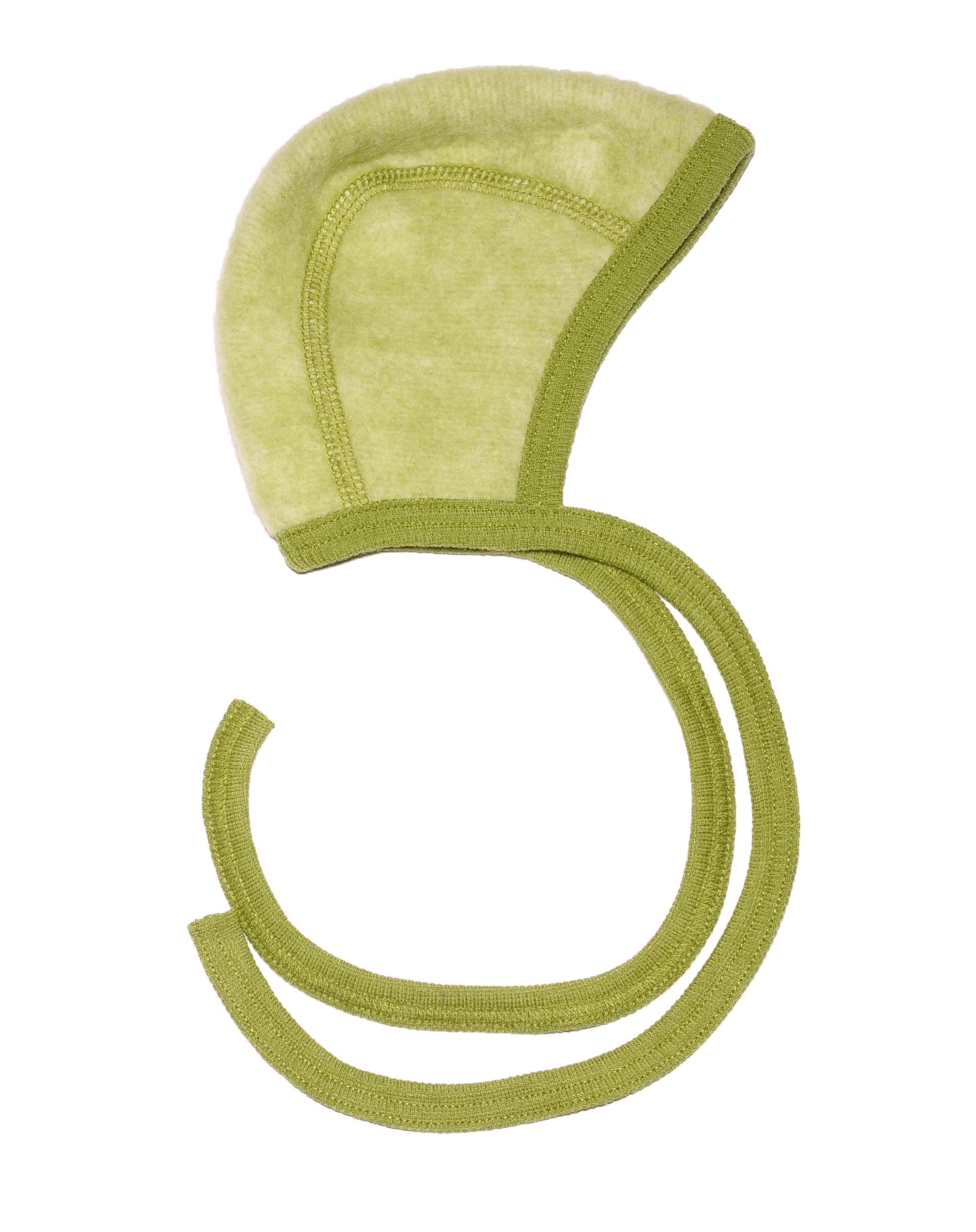 Woll-Fleece Häubchen lindgrün-meliert