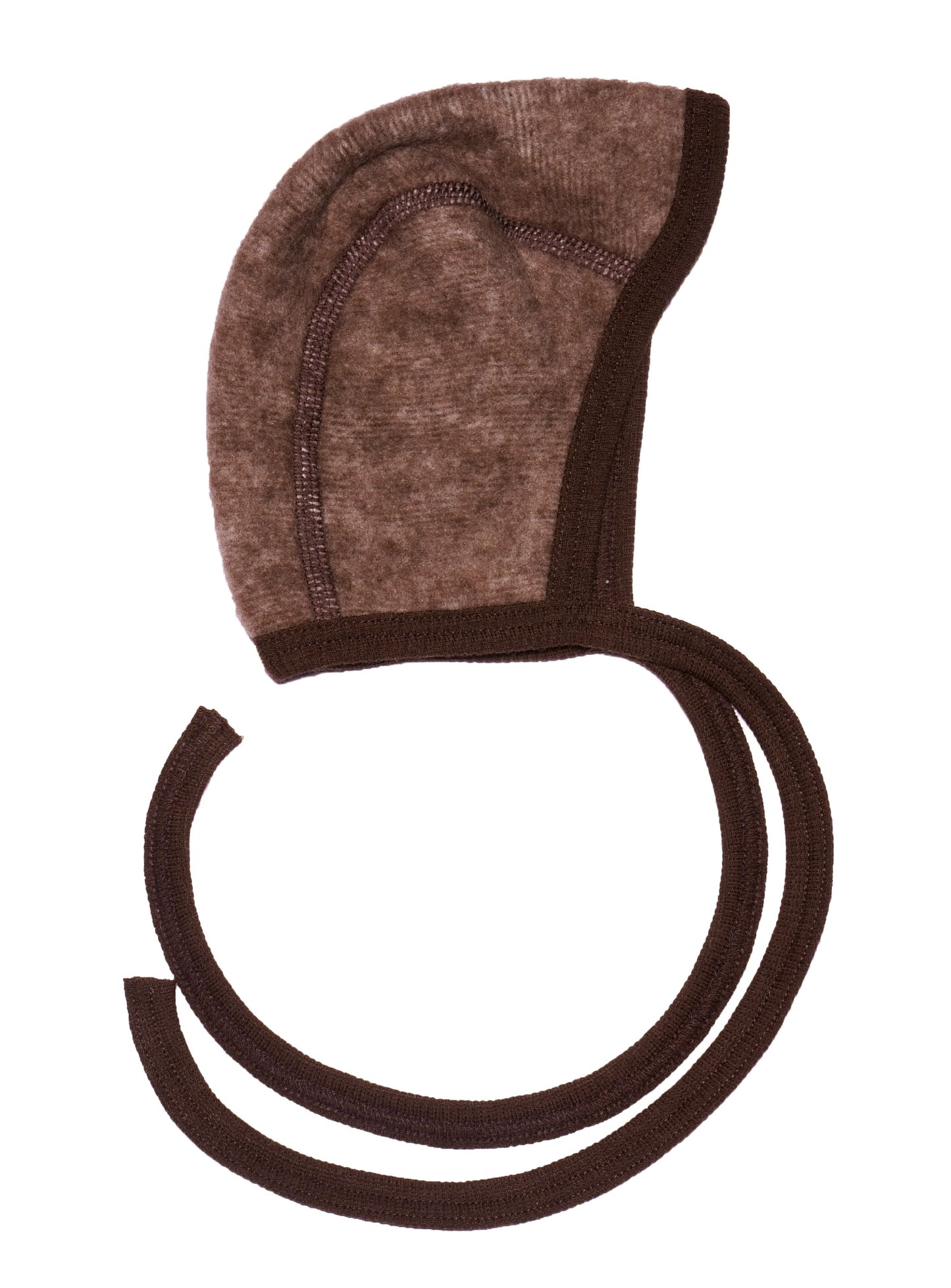 Woll-Fleece Häubchen braun-meliert