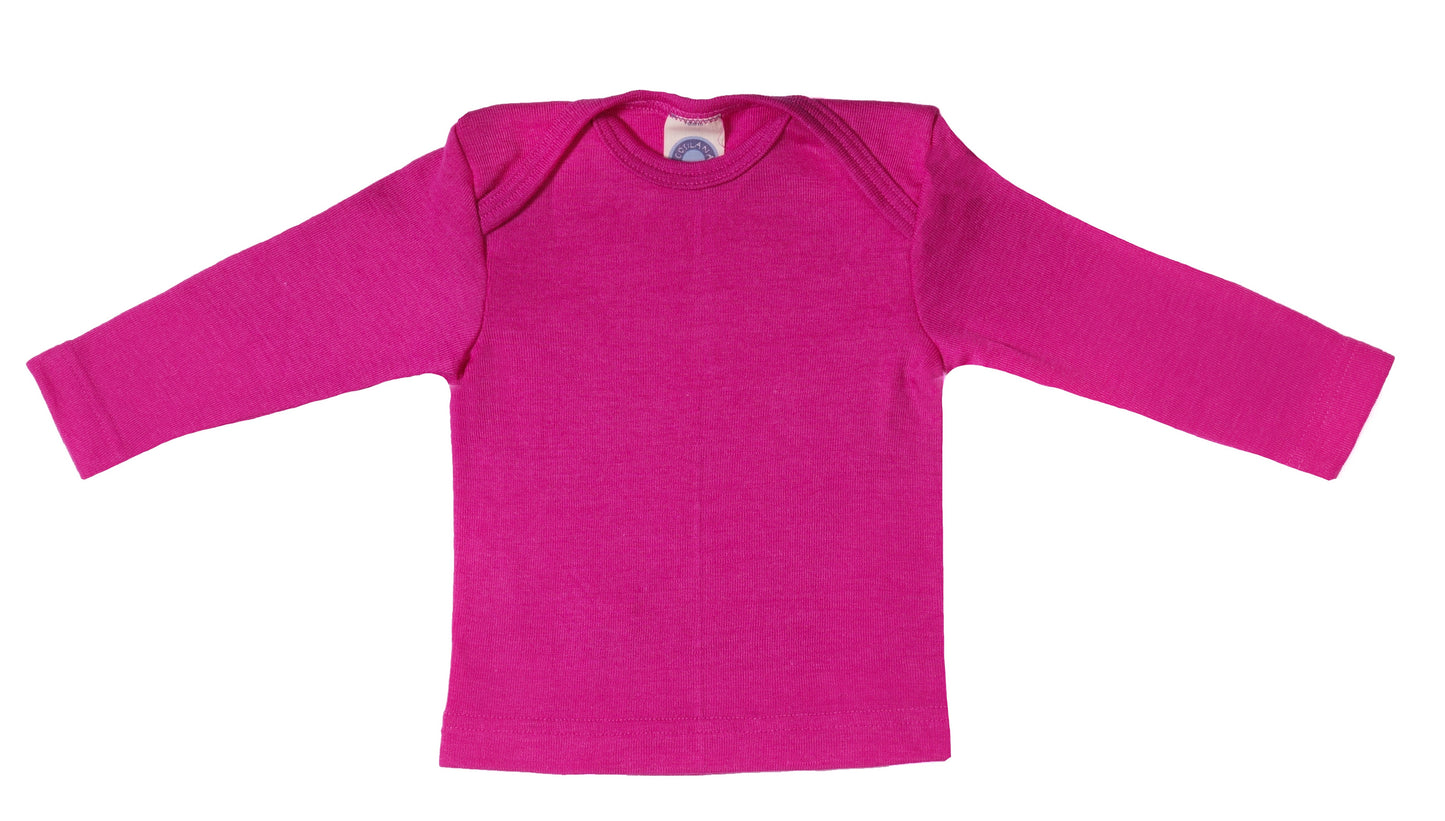 Langarmshirt Wolle/Seide Pink