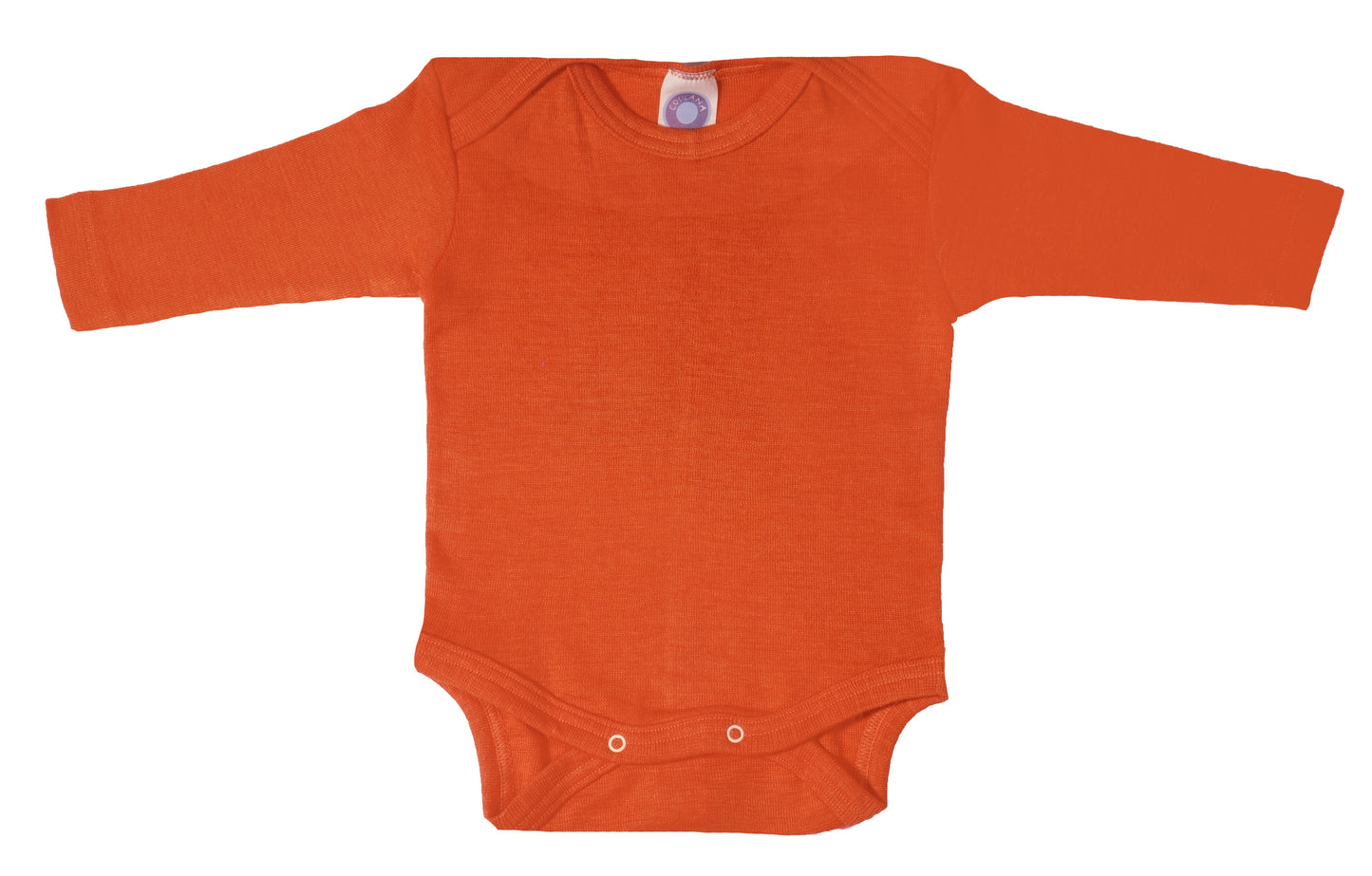 Wolle/Seide Langarm-Body Orange